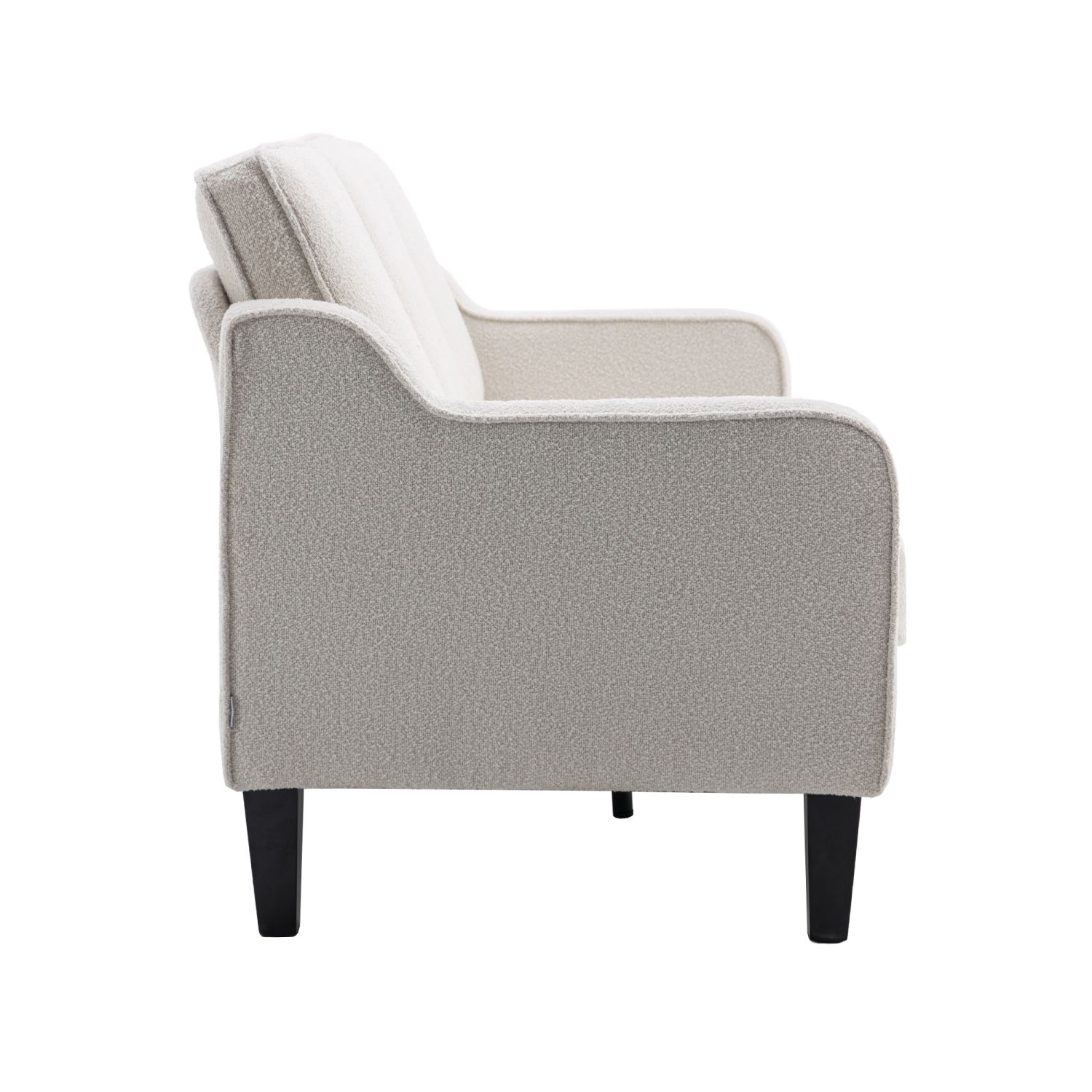 JASMODER Modern Beige Linen Accent Chair in the Chairs department at ...