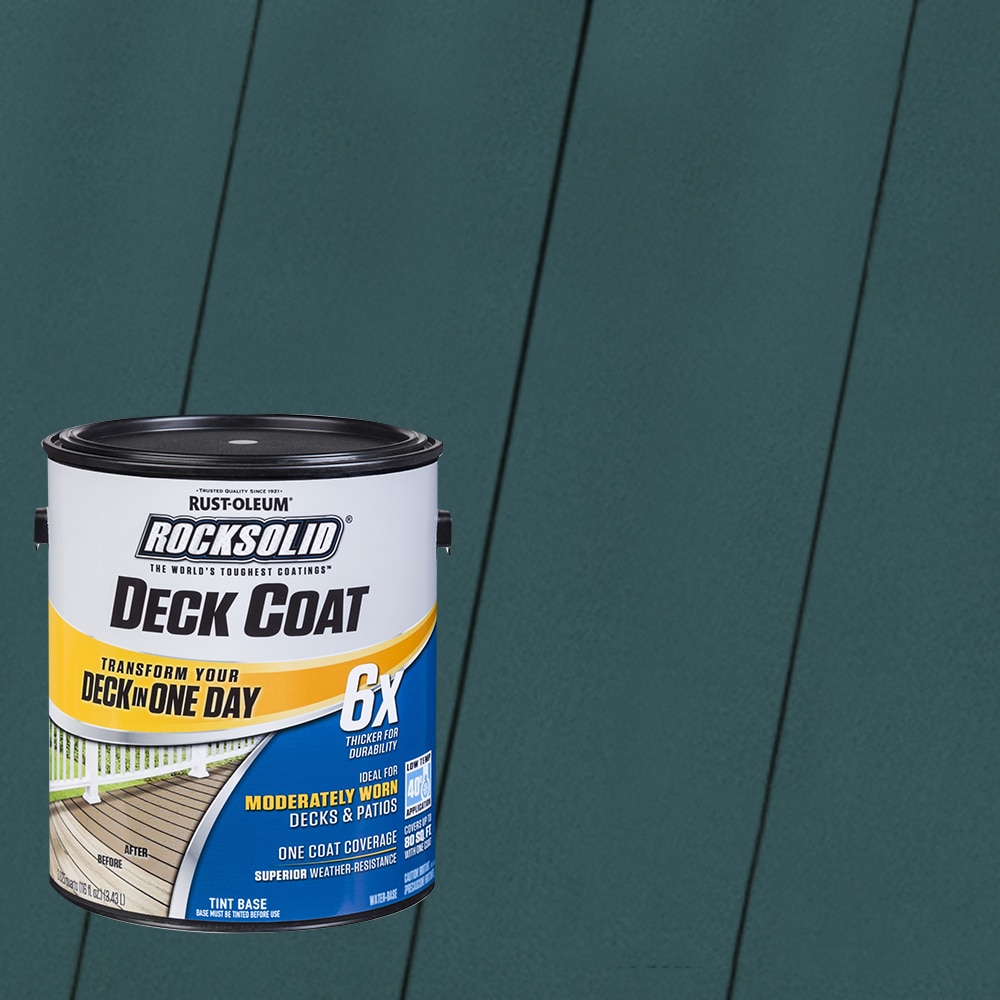 Rust-Oleum 319630T RockSolid 6X Deck Coat Pre-Tinted Cobalt Solid Exterior Wood Stain and Sealer in One ( 1-gallon )