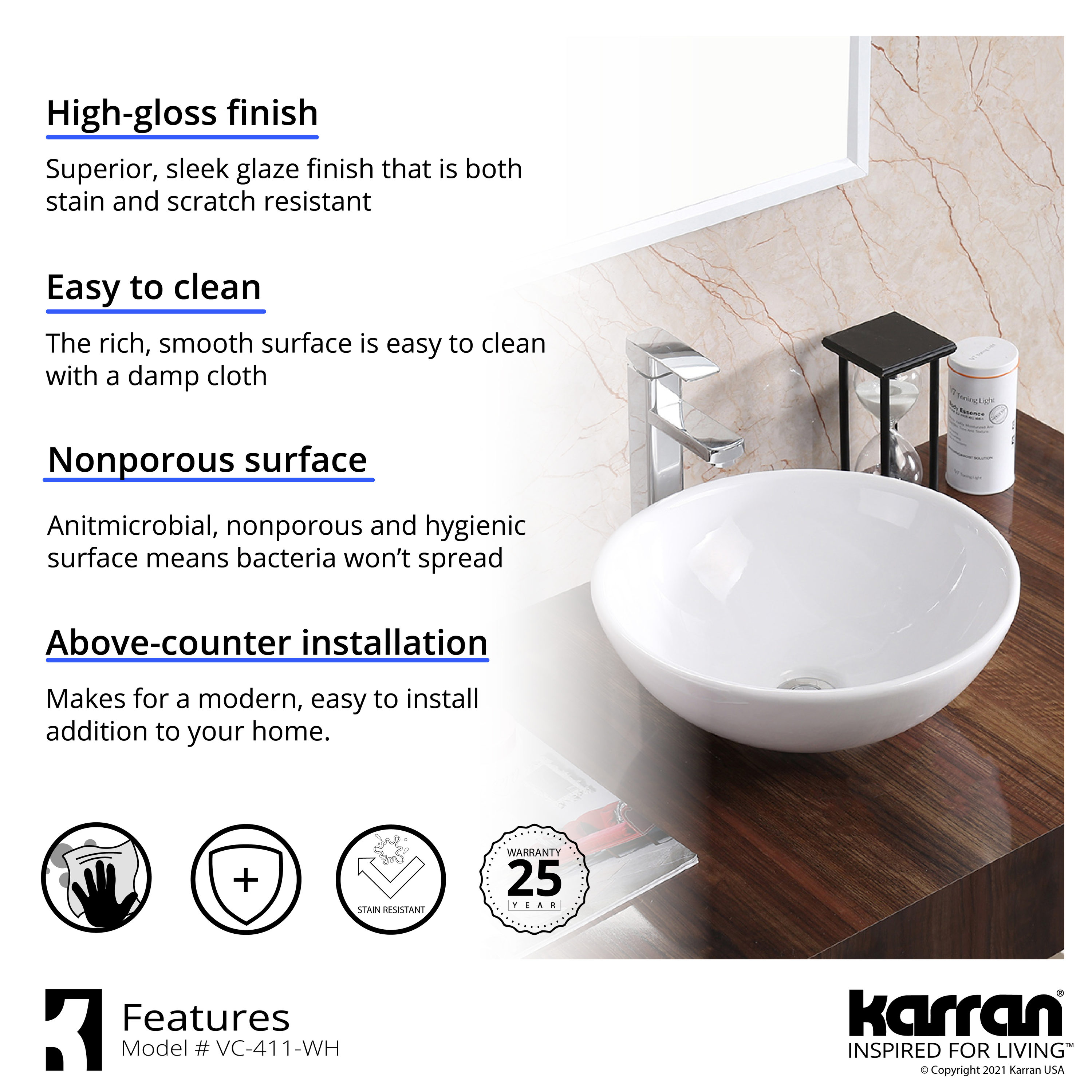 Karran VC-411-WH Bath-Sink - View #5