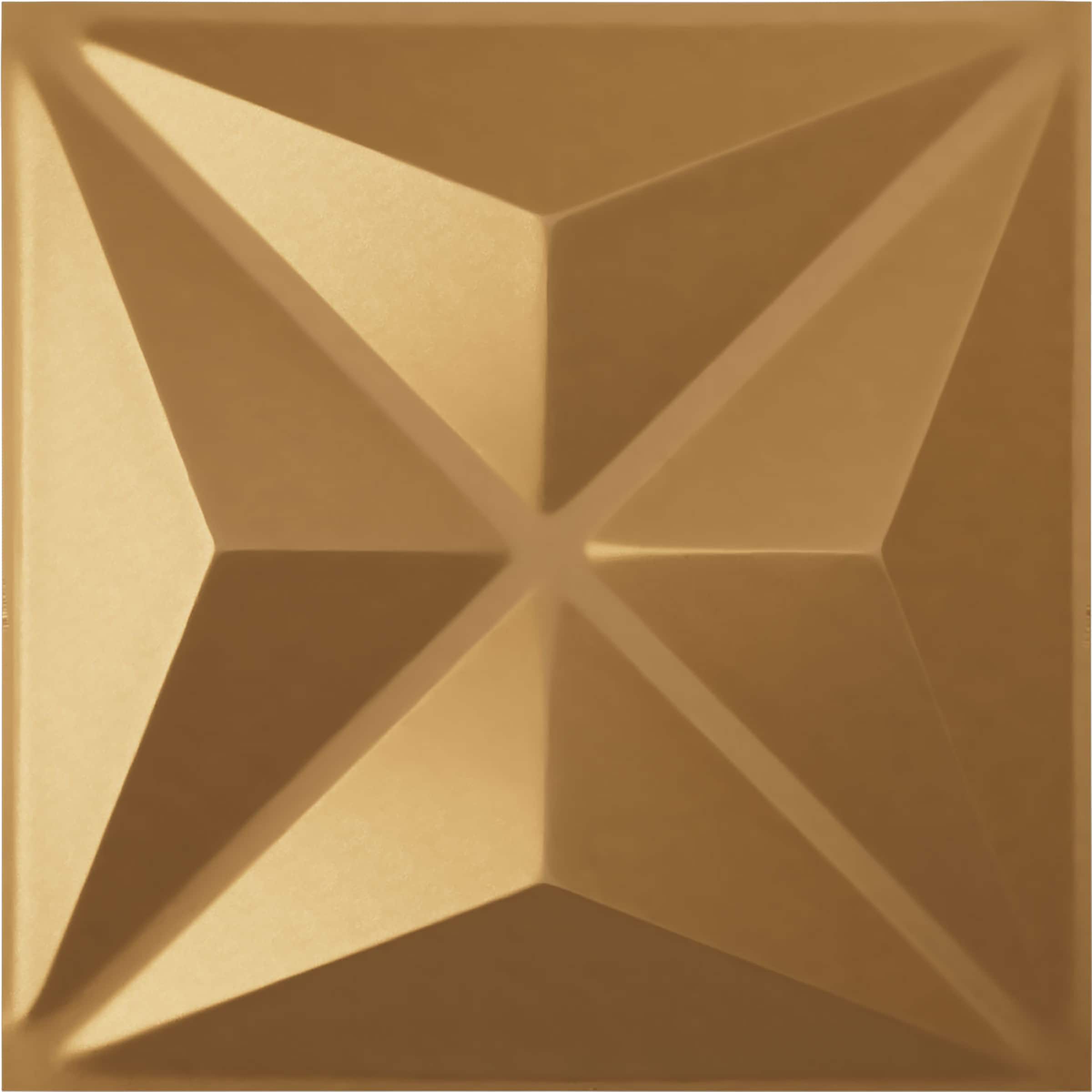 Ekena Millwork WP20X20HVBGL 19-5/8-in x 19-5/8-in Embossed Paintable/Stainable Gold PVC Abstract Wall Panel ( 2.67-sq ft )