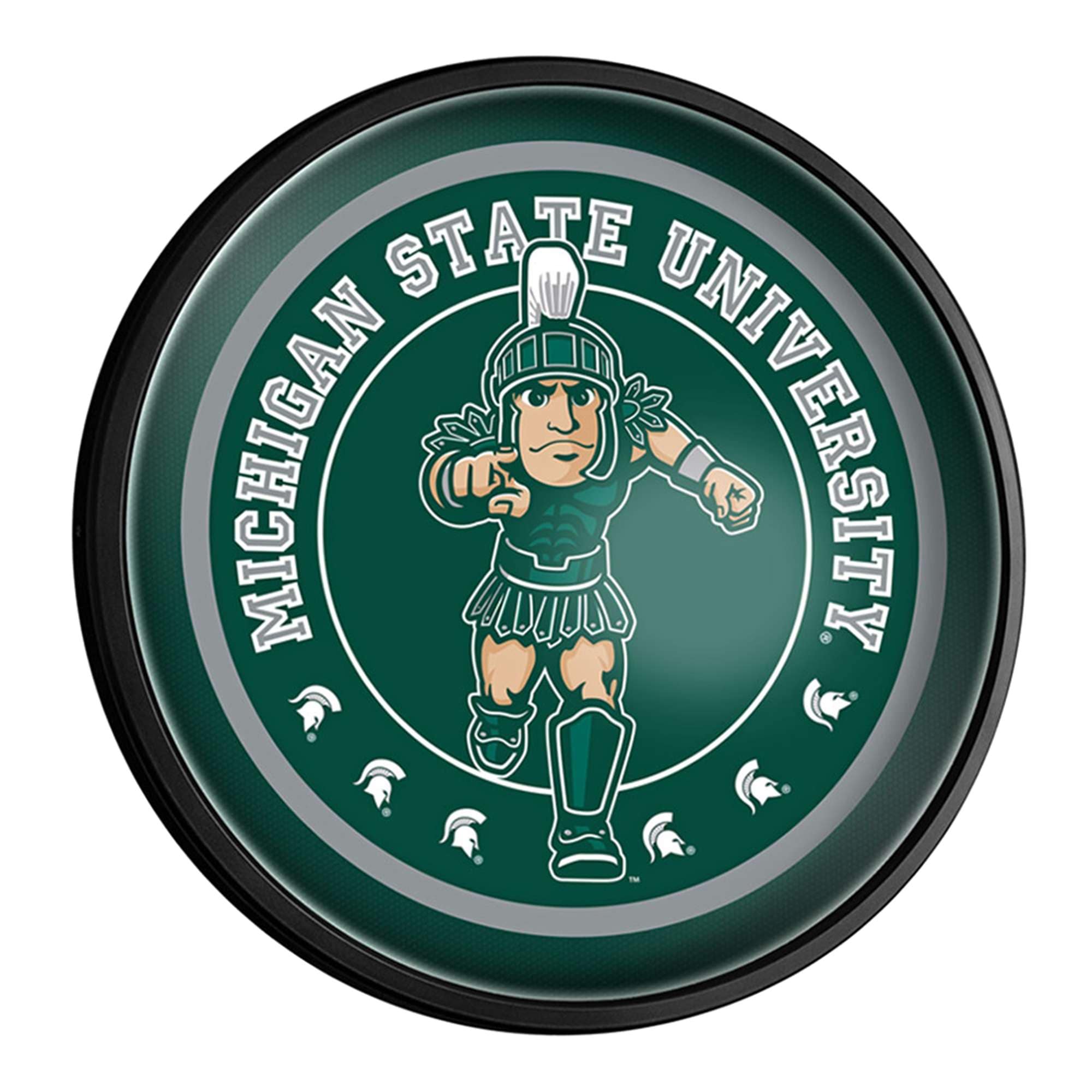 The Fan-Brand NCMIST-130-02 Michigan State Spartans Slimline Wall Lights 18-in Constant LED Game room Lighted Sign