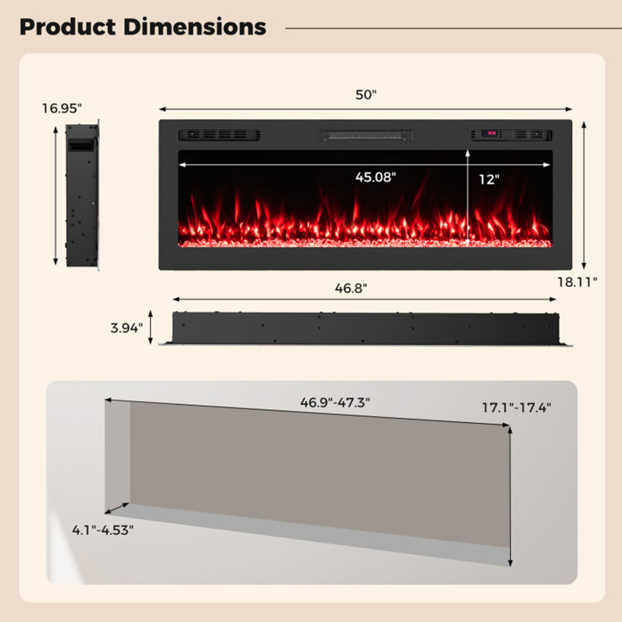 Clihome CL-FP11031US50 Electric-Fireplaces - View #10