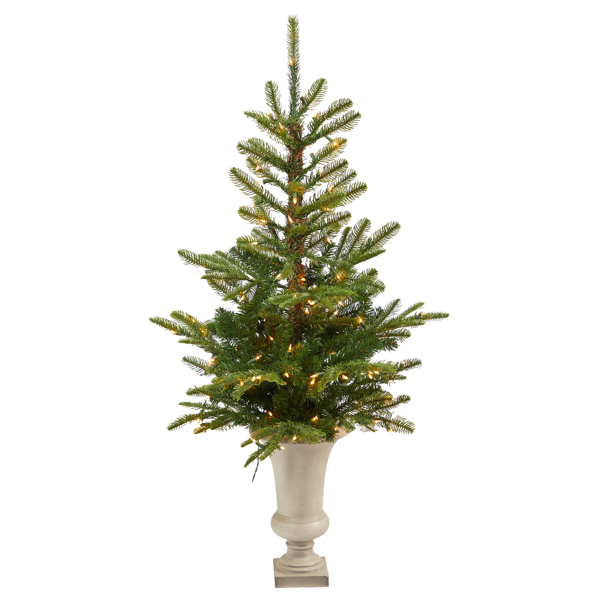 Nearly Natural T2298 4.5-ft Spruce Pre-lit Artificial Christmas Tree with LED Lights