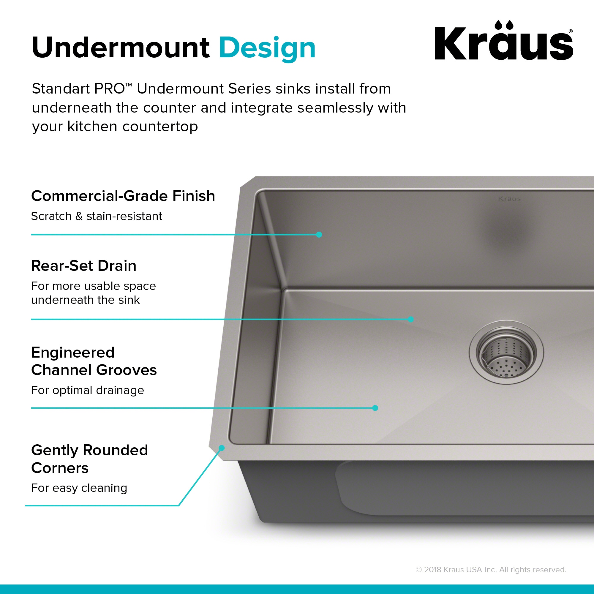 Kraus KHU100-30-100-75MB Kitchen-Sinks - View #6
