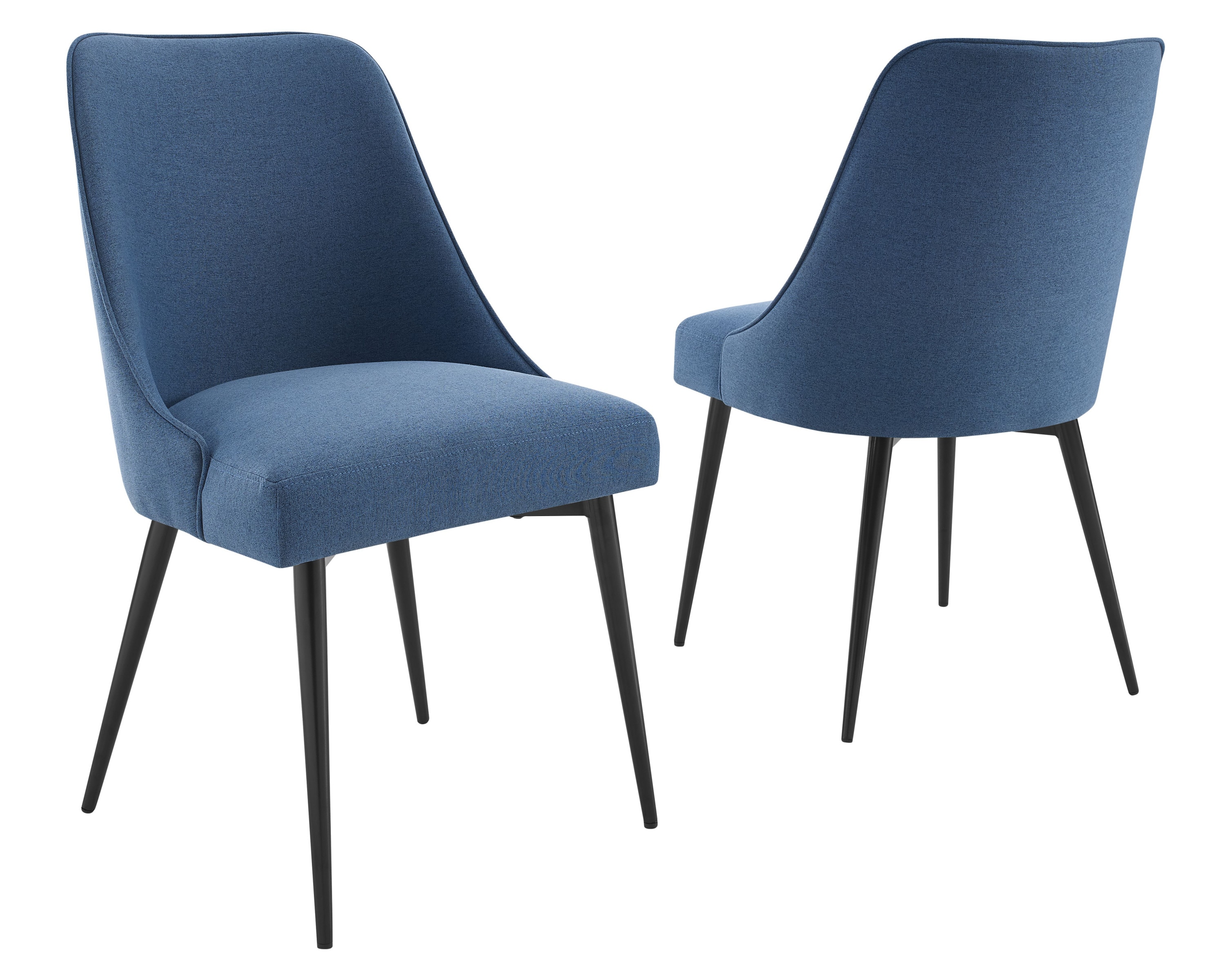 Steve Silver CF450SN Set of 2 Contemporary/Modern Polyester Upholstered Dining Side Chair (Metal Frame)