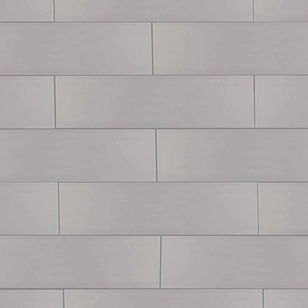 Grey 3-in x 12-in Glossy Glass Subway Wall Tile (0.24-sq. ft/ Piece) | - Elida Ceramica LW0419102