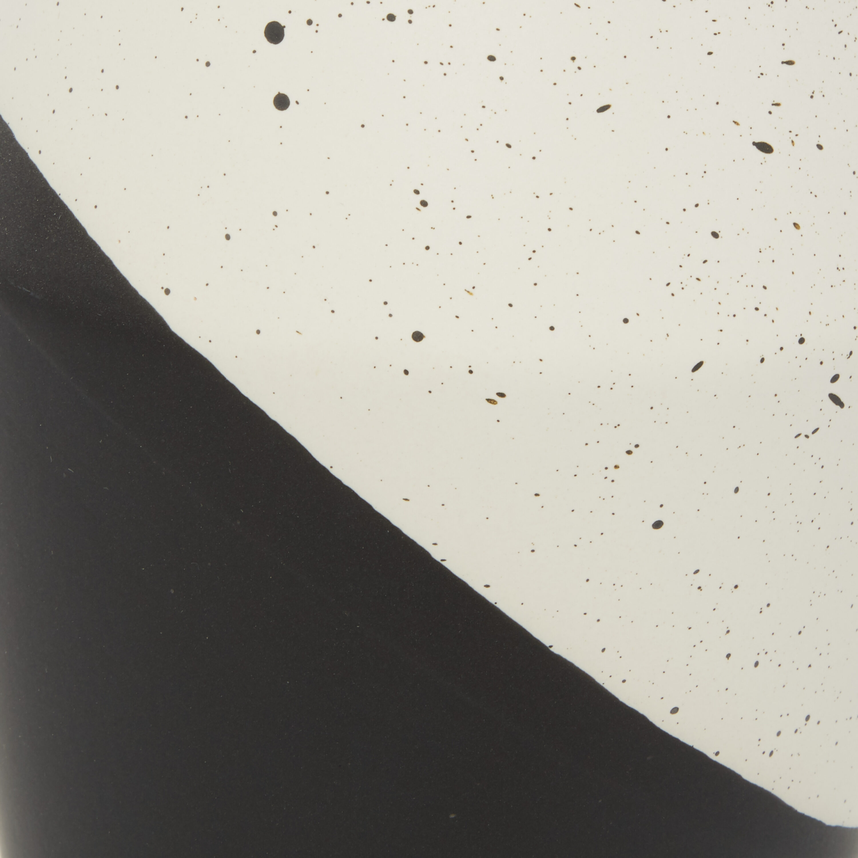 Medium Black and White Ceramic Color Block Bud Vase