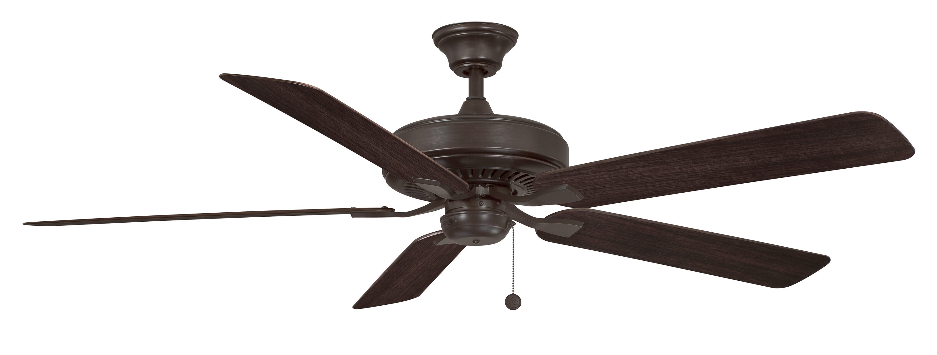 Fanimation FP9060DZW Edgewood60 60-in Outdoor Dark Bronze with Dark Walnut Blades Ceiling Fan Light Kit Compatible - Remote Included ( 5 -Blade )