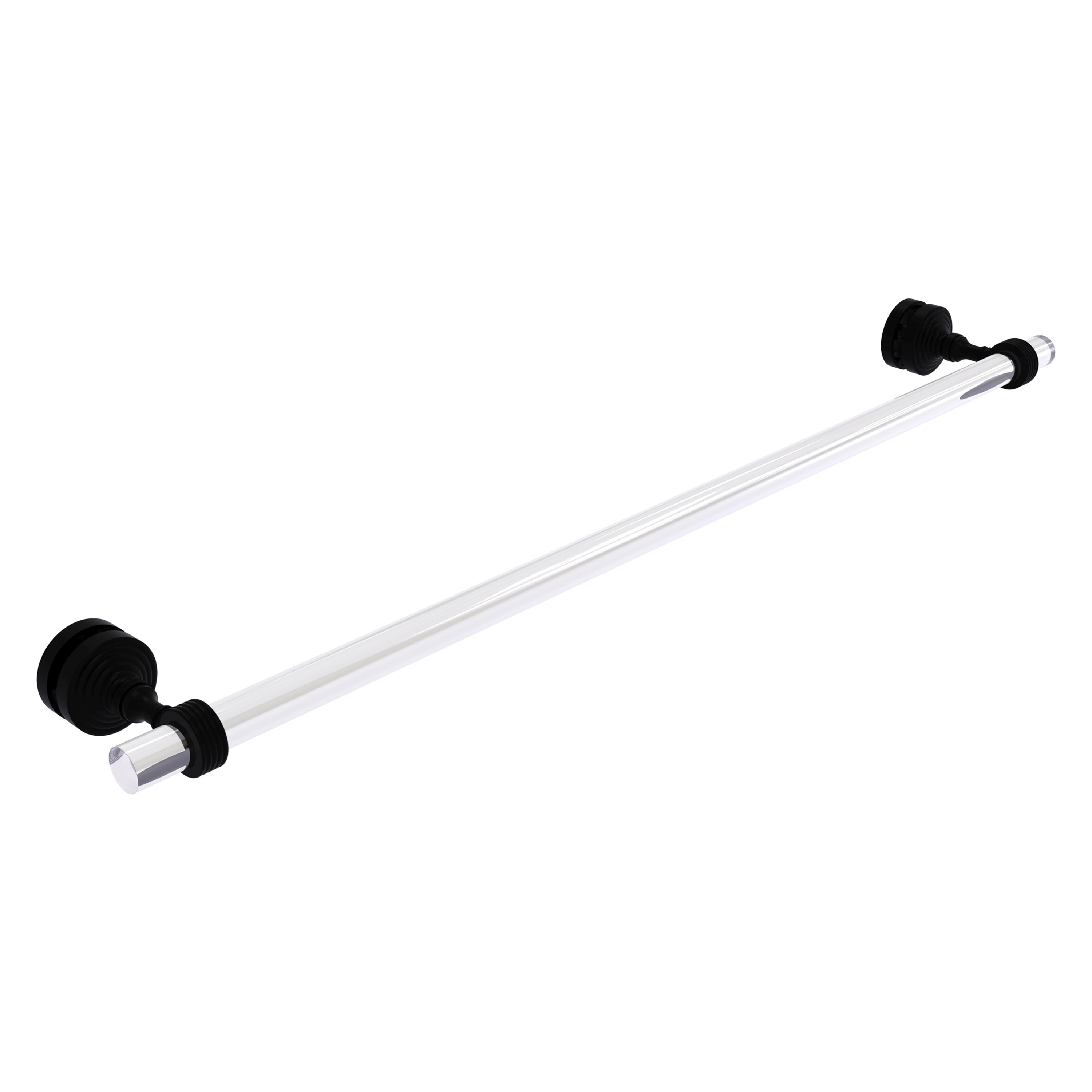 Allied Brass PG-41G-SM-30-BKM Pacific Grove 30-in Matte Black Wall mount Single Towel Bar
