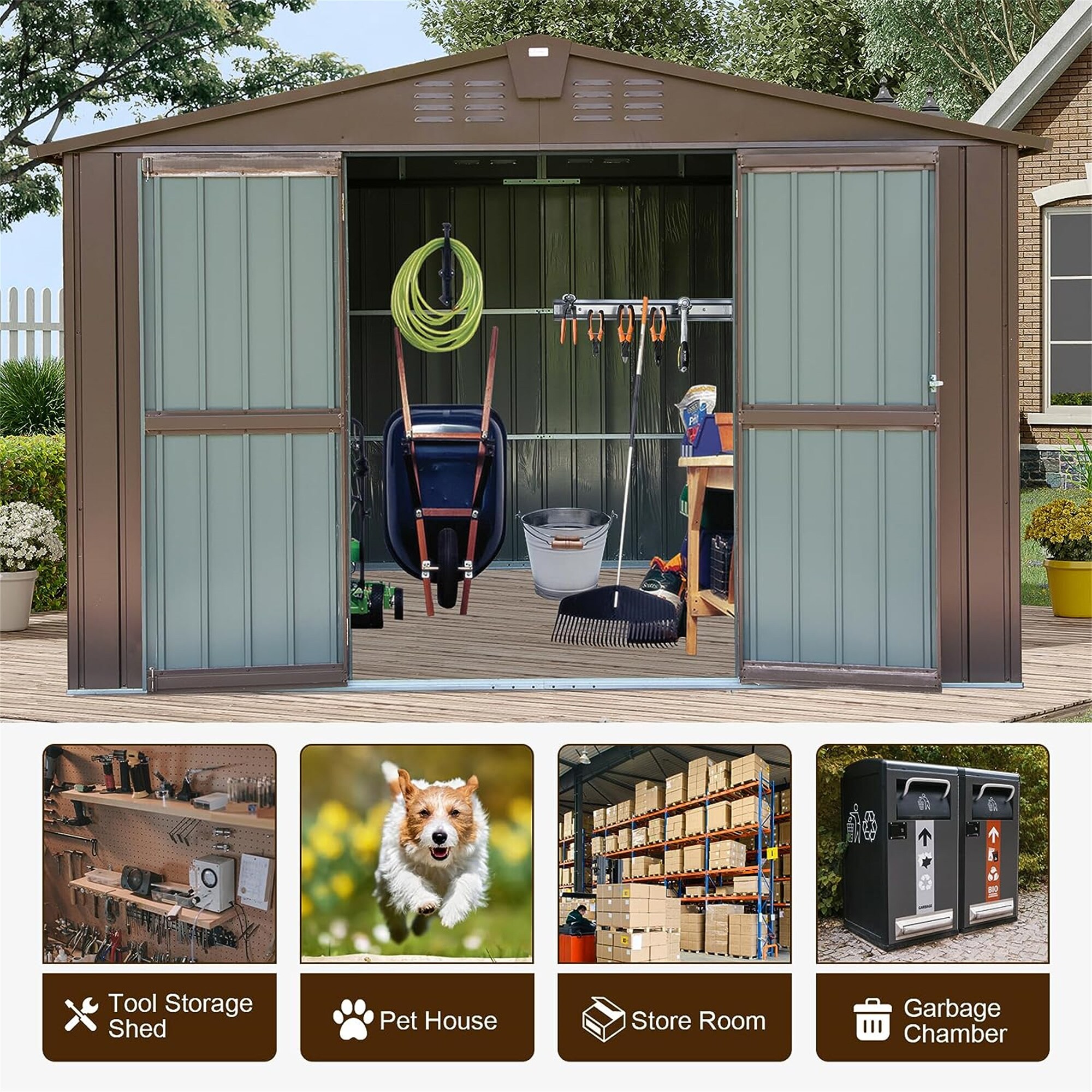 Kahomvis CREF-QP211-40 Metal-Storage-Buildings-Sheds - View #3