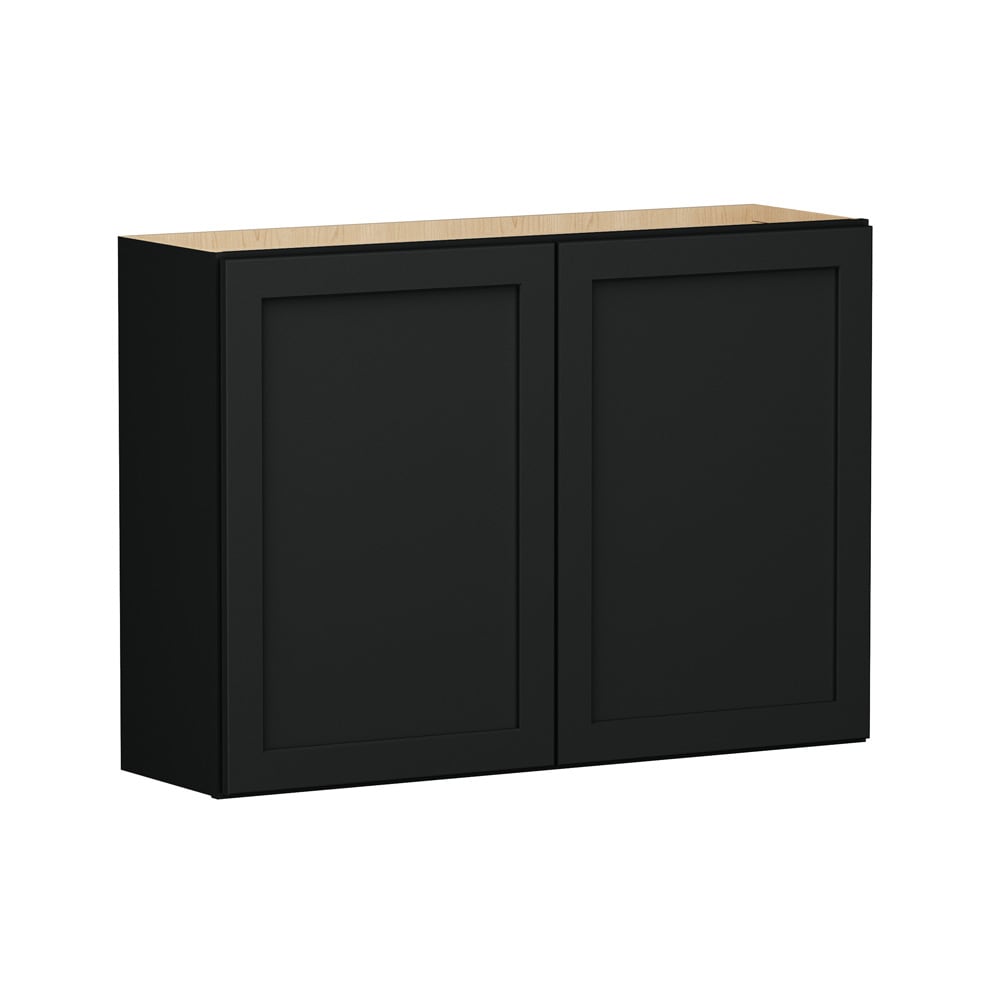 Shenandoah Breckenridge FOL 42-in W x 30-in H x 12-in D Black Painted Wall Fully Assembled Cabinet Recessed Panel Shaker