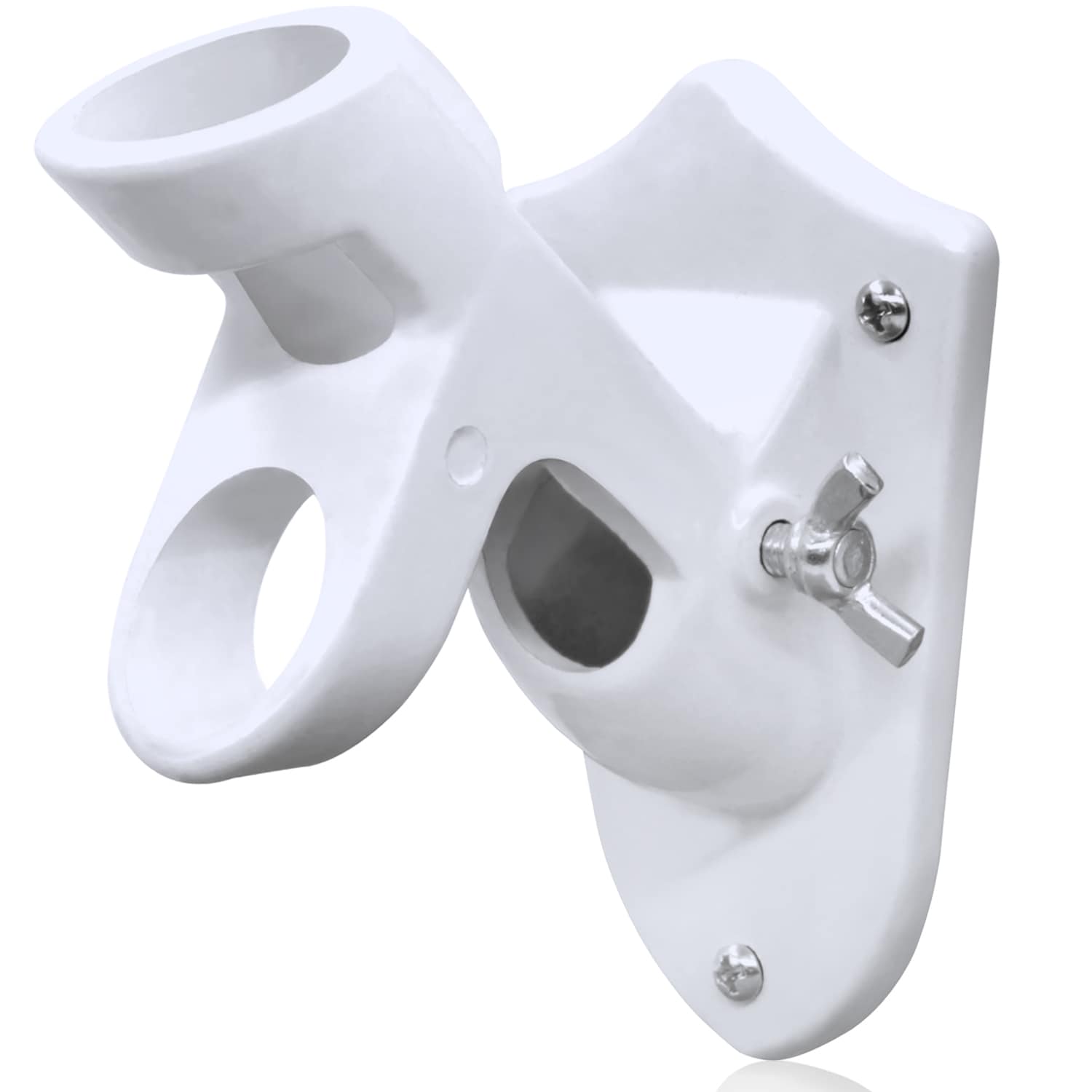 Anley White Metal Flag Pole Mounting Bracket in the Flag Accessories  department at