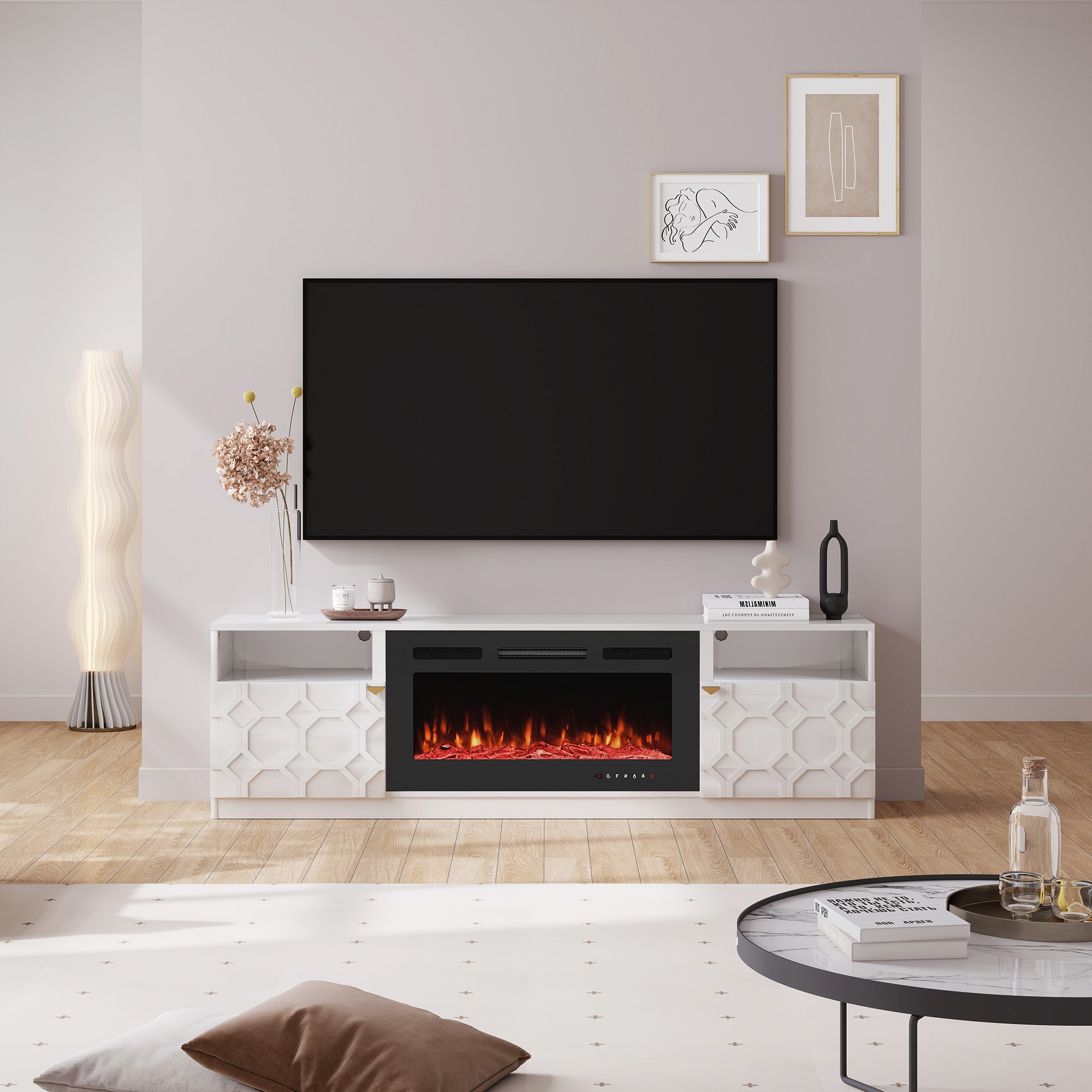 Clihome CL-JHTVB36-WH Electric-Fireplaces - View #2