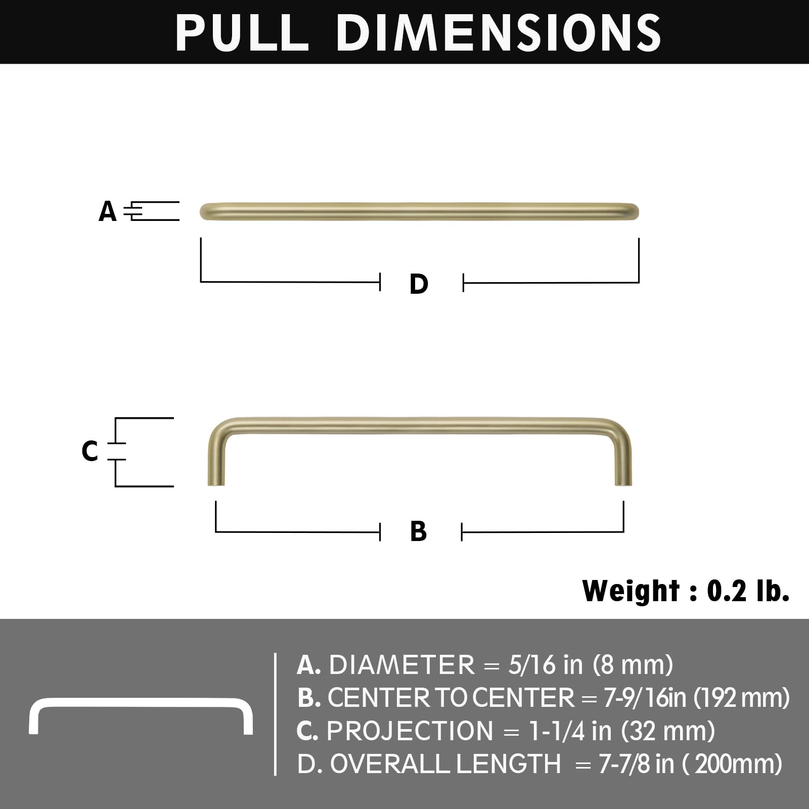 Miaokesen 7385TLS-192 Cabinet-Pulls - View #2