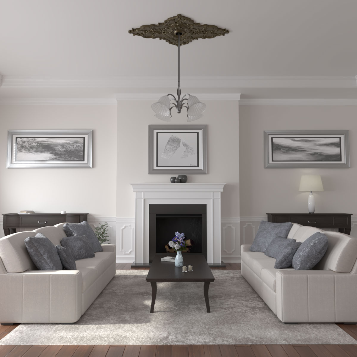 Ekena Millwork CM70X43MLGGS Ceiling-Medallions - View #4