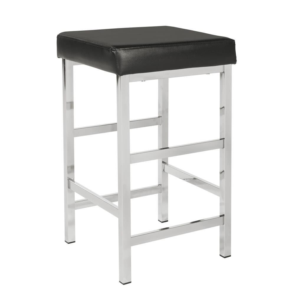 OSP Home Furnishings MET1326C-BK Metro Black 26-in H Counter height Metal Backless Bar Stool