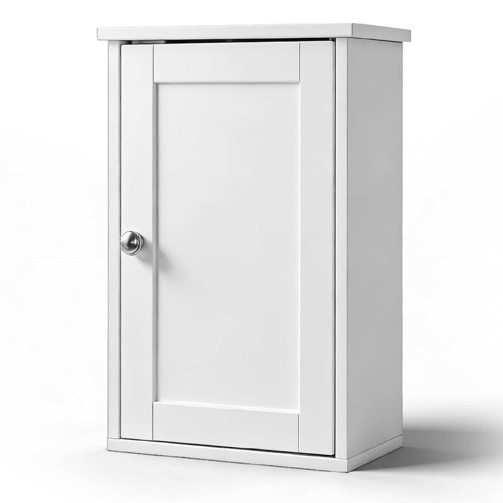 VINGLI 13.7W x7.5D x 19.7H Bathroom Wall Cabinet with Single Door/Small Over Toilet Storage Organizer with Adjustable Shelf White
