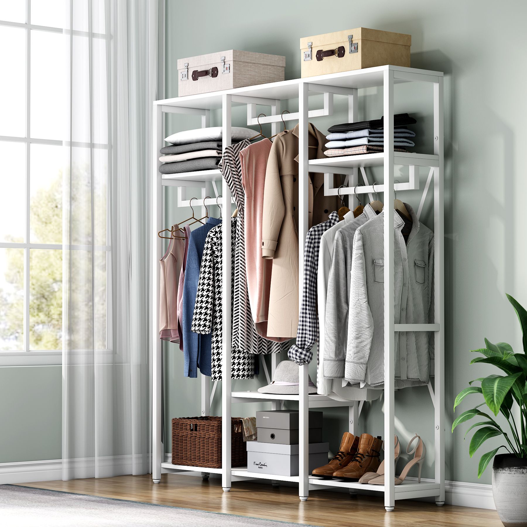 TribeSigns Tribesigns Double Rods Closet Organizer, 78 inches