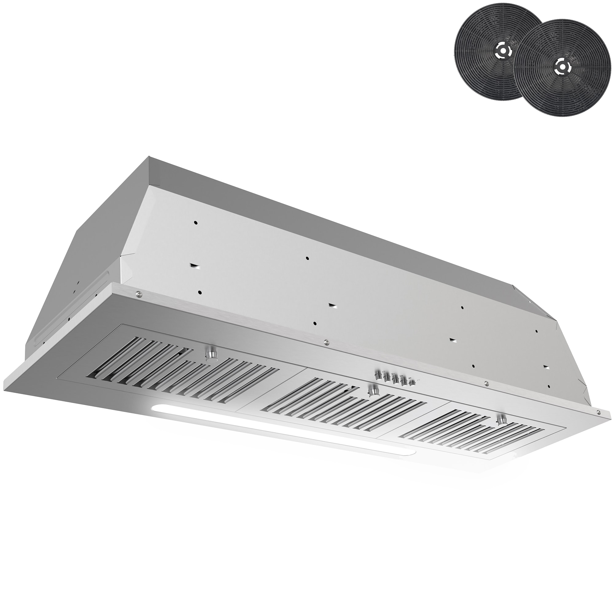 36-Inch Stainless Steel Convertible Insert Range Hood with Charcoal Filter