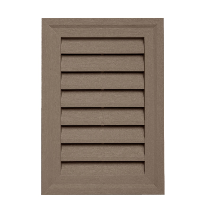  139970 10.5-in x 15-in Teak Rectangle Vinyl Gable Louver Vent