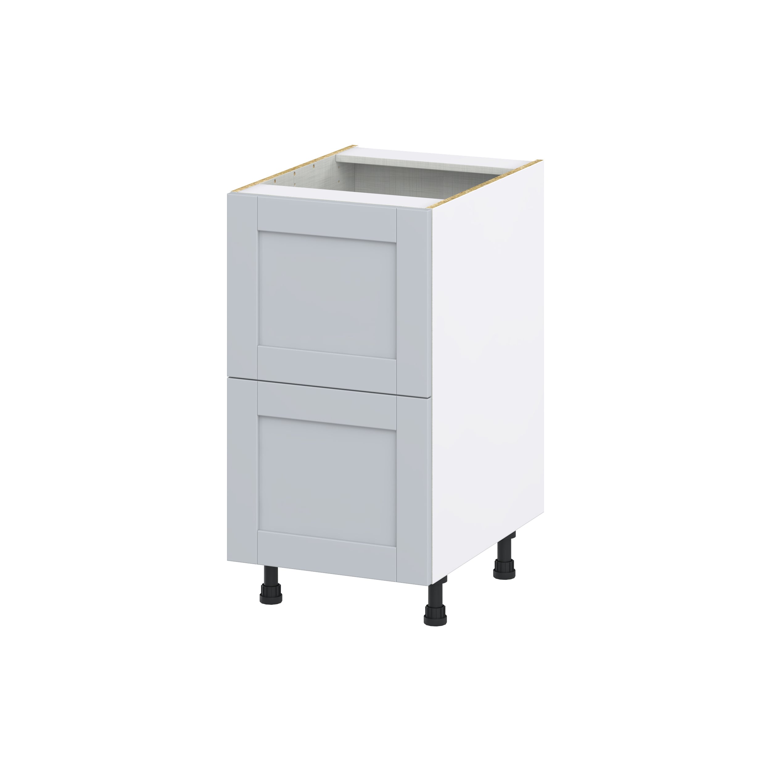 Hugo&Borg Charlesberg 24-in W x 34.5-in H x 25-in D Gray 2-Drawer Base Fully Assembled Cabinet