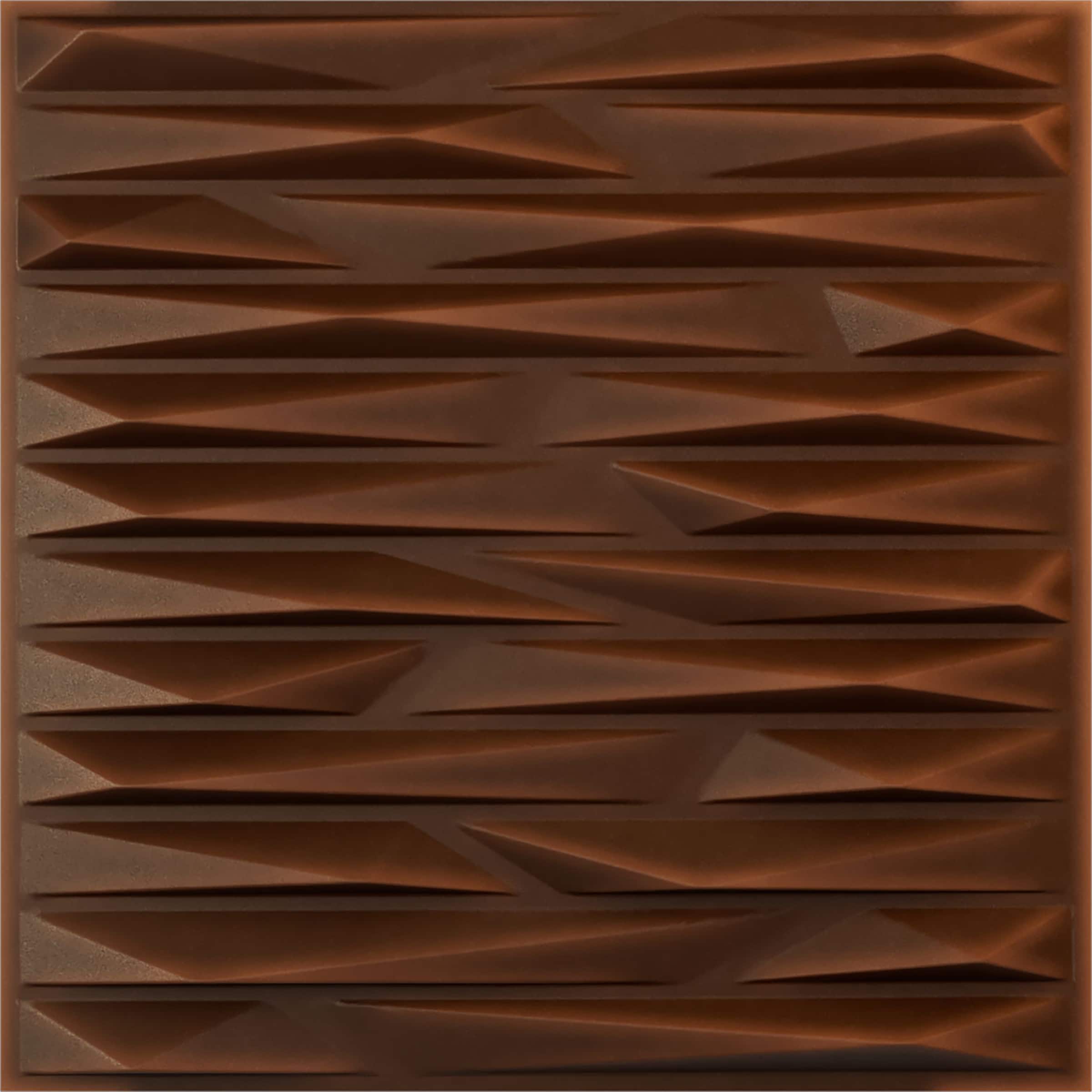 Ekena Millwork WP20X20ENDRU 19-5/8-in x 19-5/8-in Embossed Universal Aged Metallic Rust PVC Wall Panel Abstract
