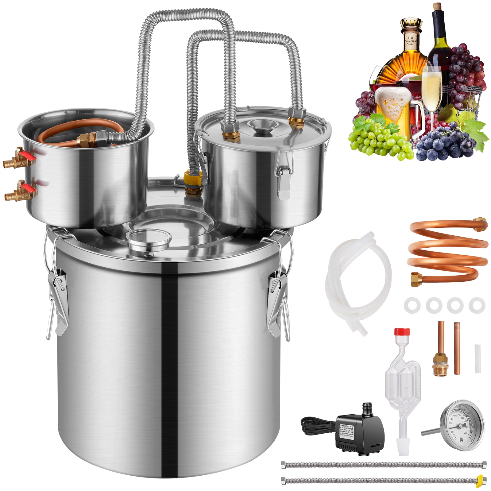 SVOPES SVOPESSLNTZLQ10947V1 2 condensing Without Bent Pipe Alcohol still