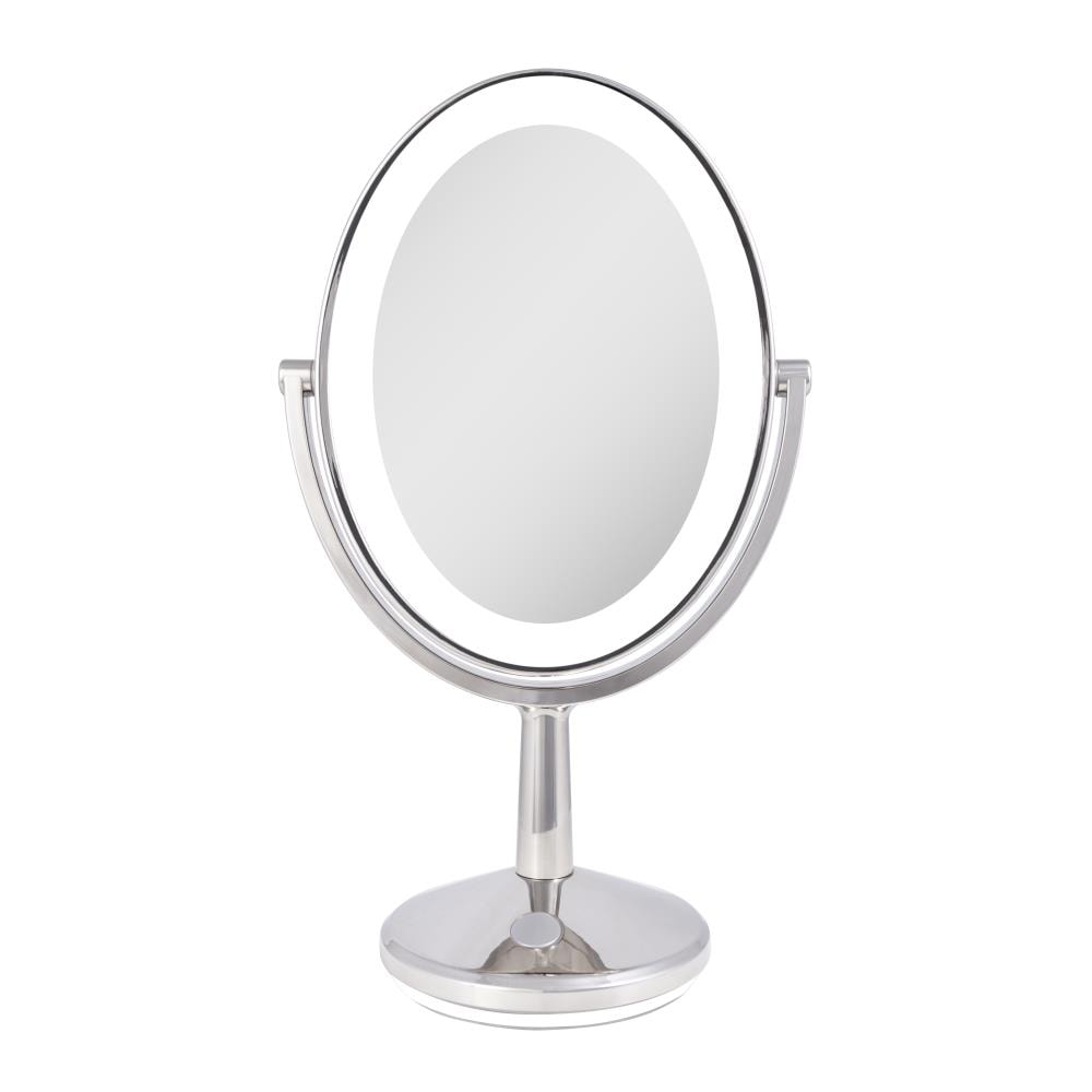 Magnifying Freestanding Vanity Mirror, Free Standing Cosmetic Mirror With Lights