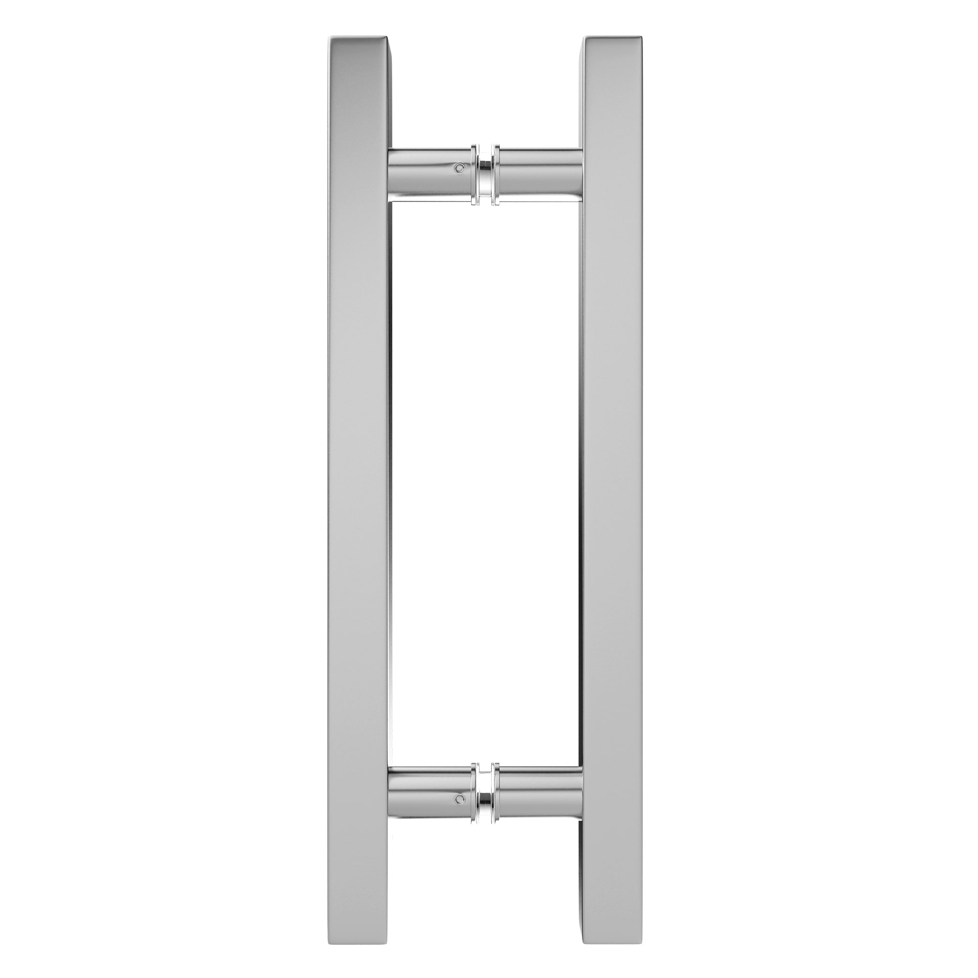 Brixwell  SPL6X6CH Square Ladder Pull Back-to-Back Handle 6 in Mounting Center To Center 5/16 in To 1/2 in Glazing Thickness Polished Chrome Finish