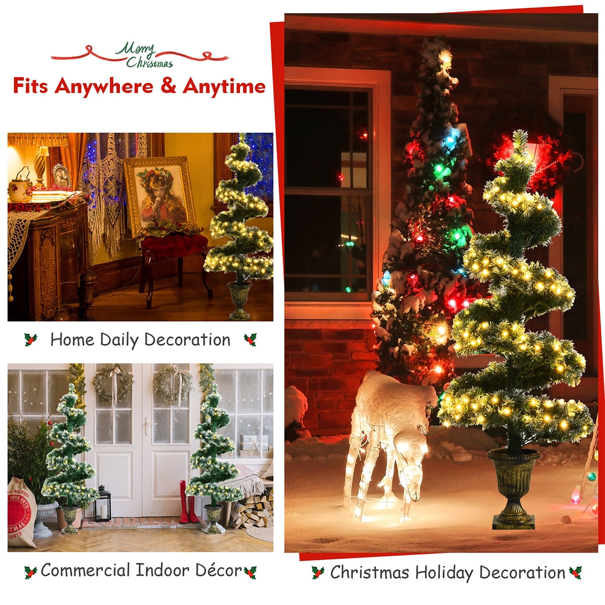WELLFOR CM-HJY-23221US Artificial-Christmas-Trees - View #8