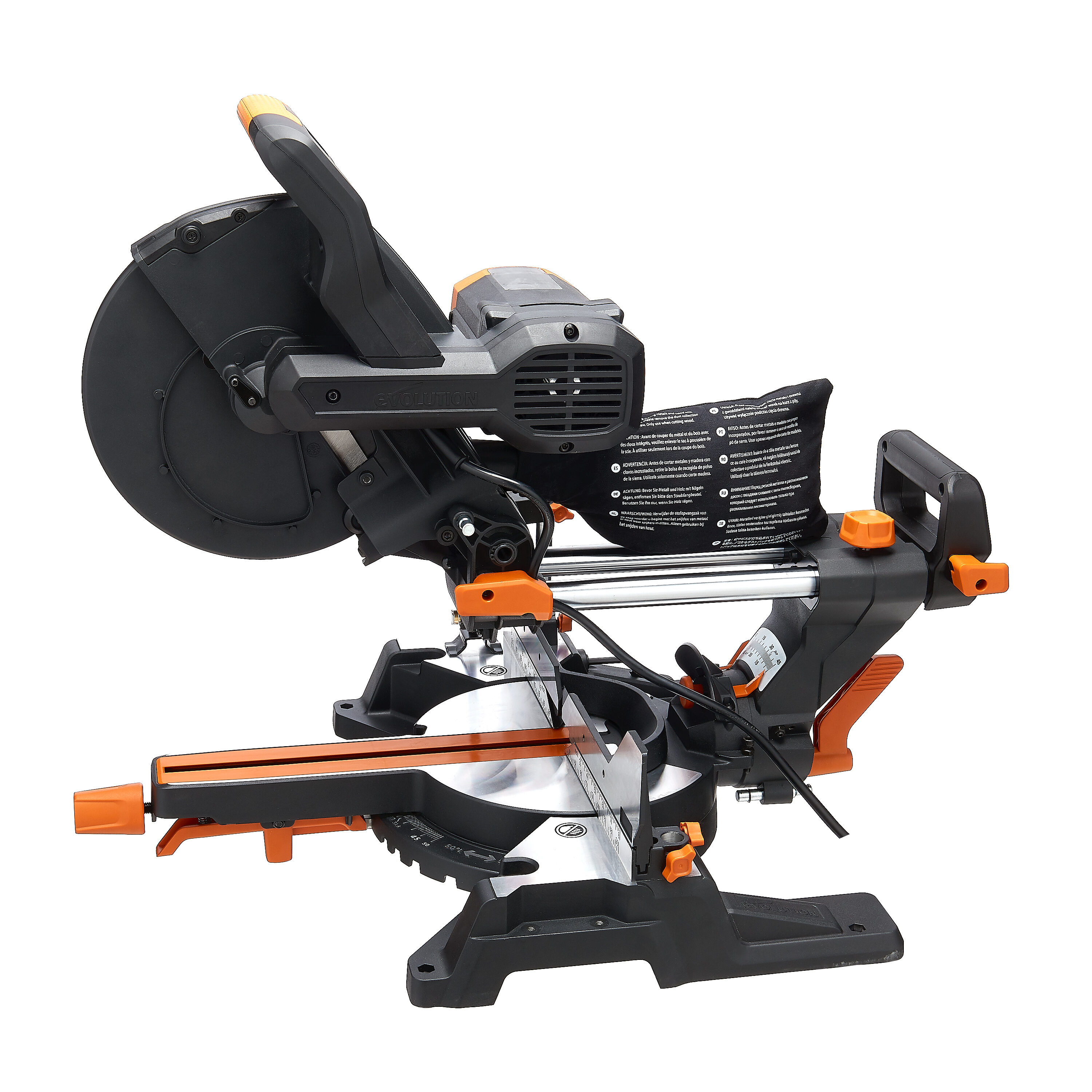 Evolution R255SMSDB+ 10-in 15-Amp Dual Bevel Sliding Compound Corded Miter  Saw in the Miter Saws department at