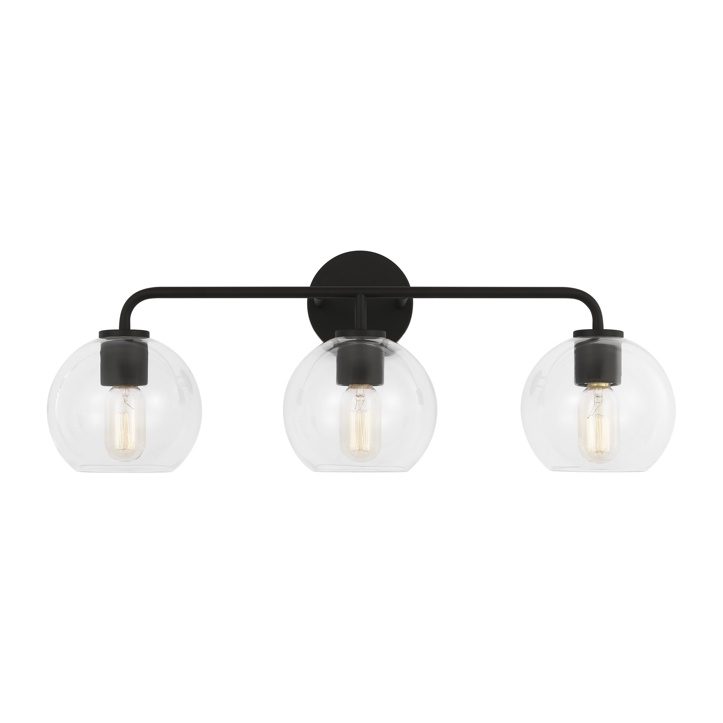 Generation Lighting 4002503-112 Orley 26.5-in 3 -Light Matte Black Transitional Vanity light