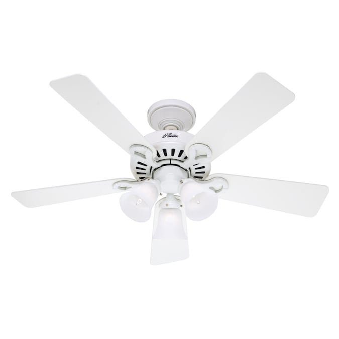 Hunter 44 Ridgefield White Ceiling Fan, Do Hunter Ceiling Fans Have A Lifetime Warranty