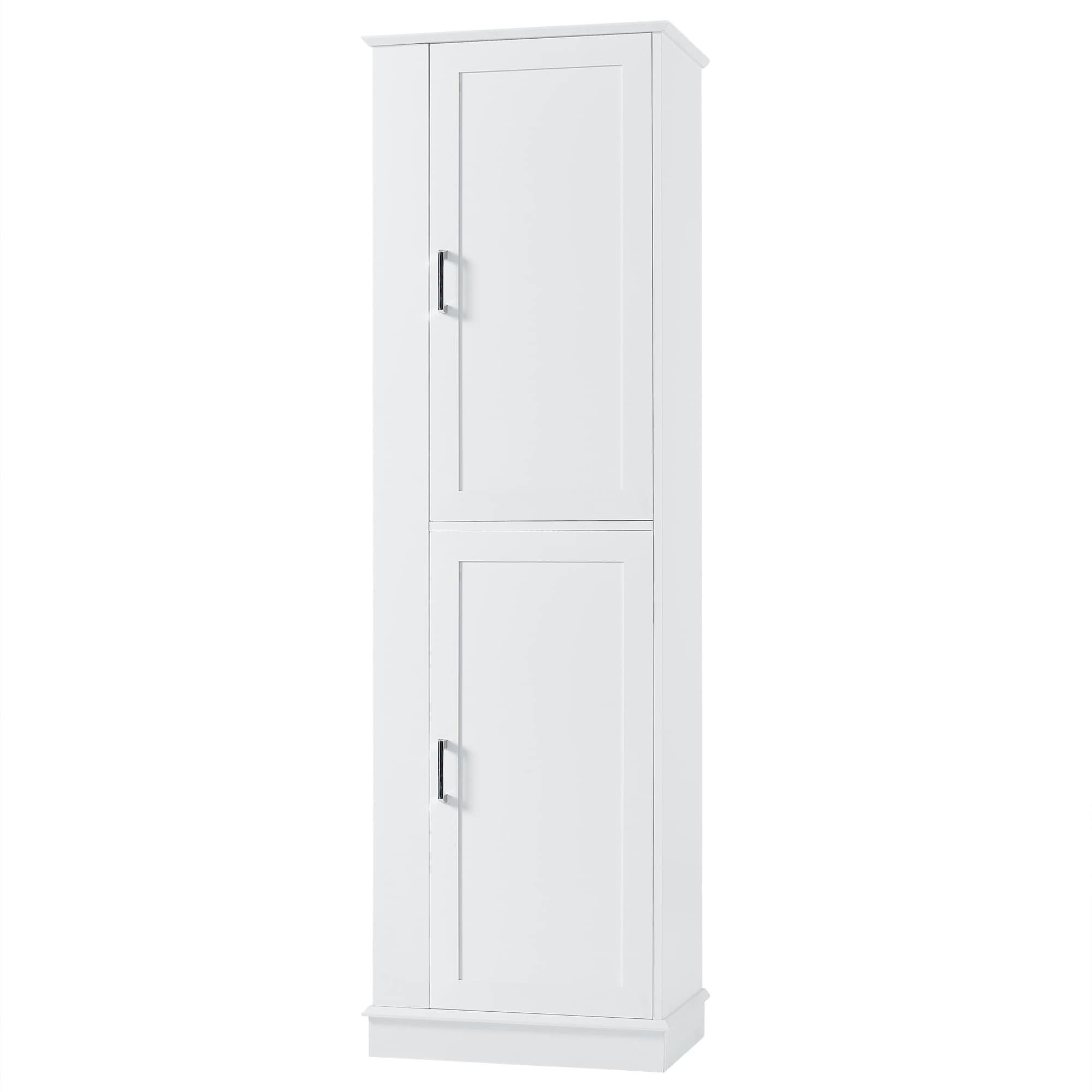 Siavonce 21-in W x 68-in H MDF White Freestanding Utility Storage Cabinet