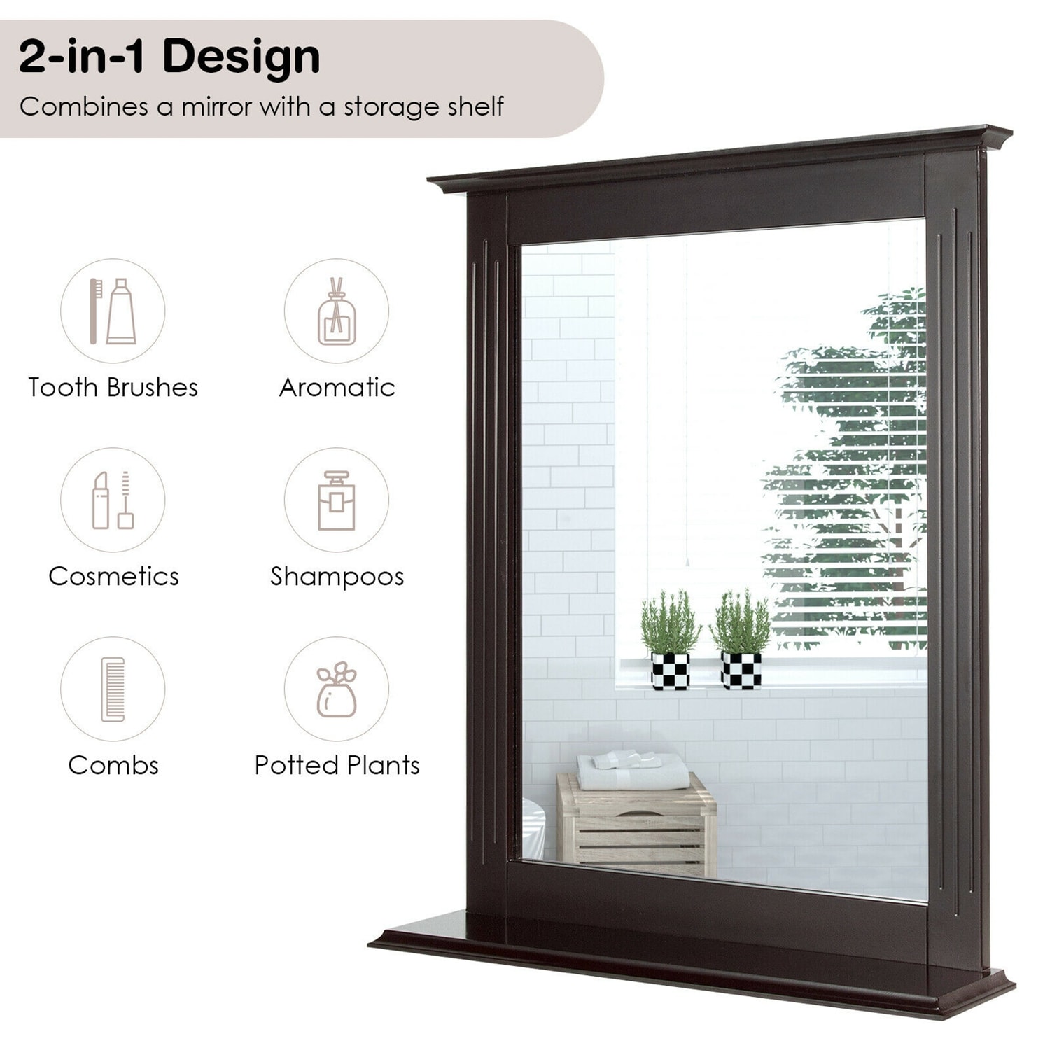 Forclover HYFC-BA553CF Framed-Bath-Mirrors - View #6