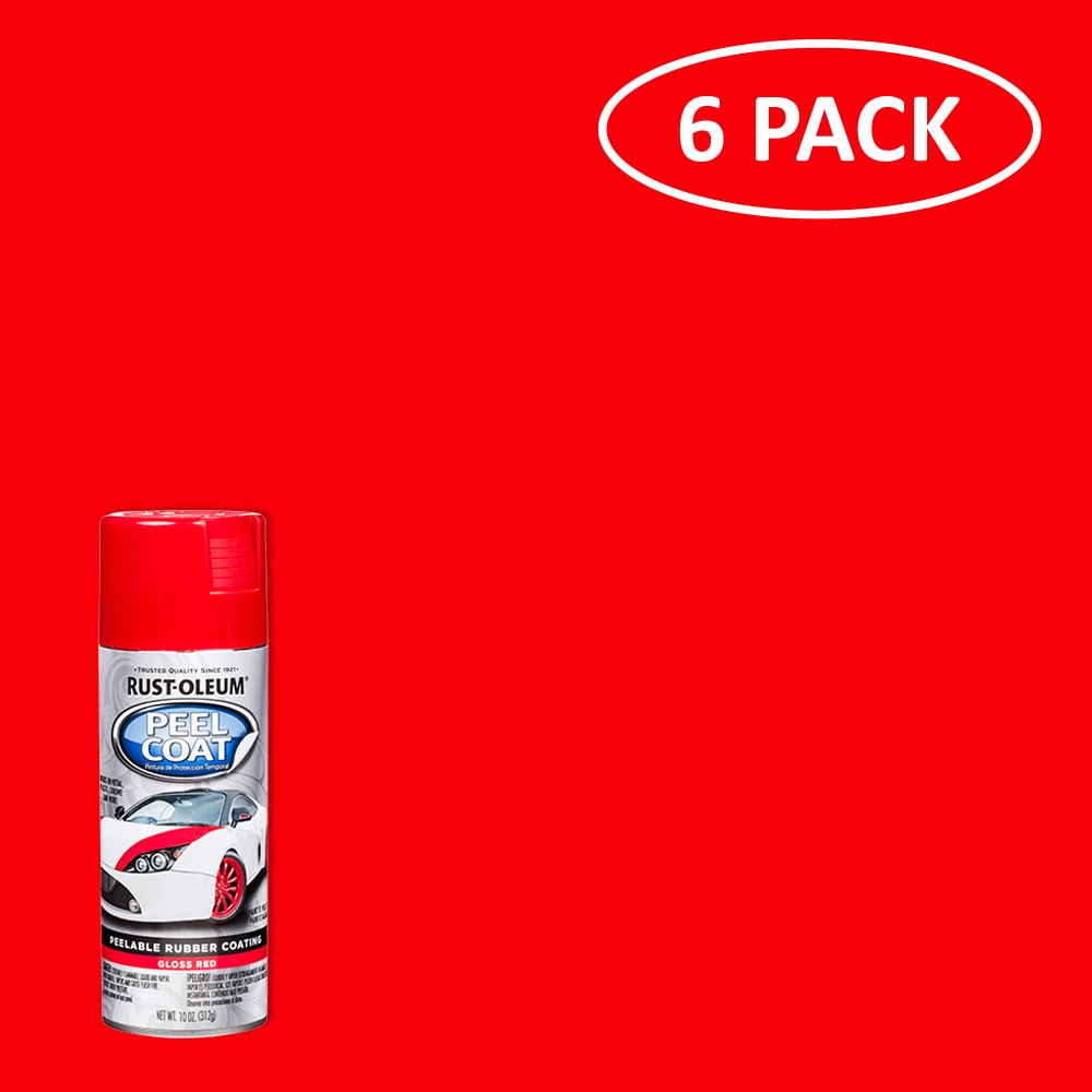 Rust-Oleum Automotive Peel Coat 6-Pack Gloss Red Spray Paint