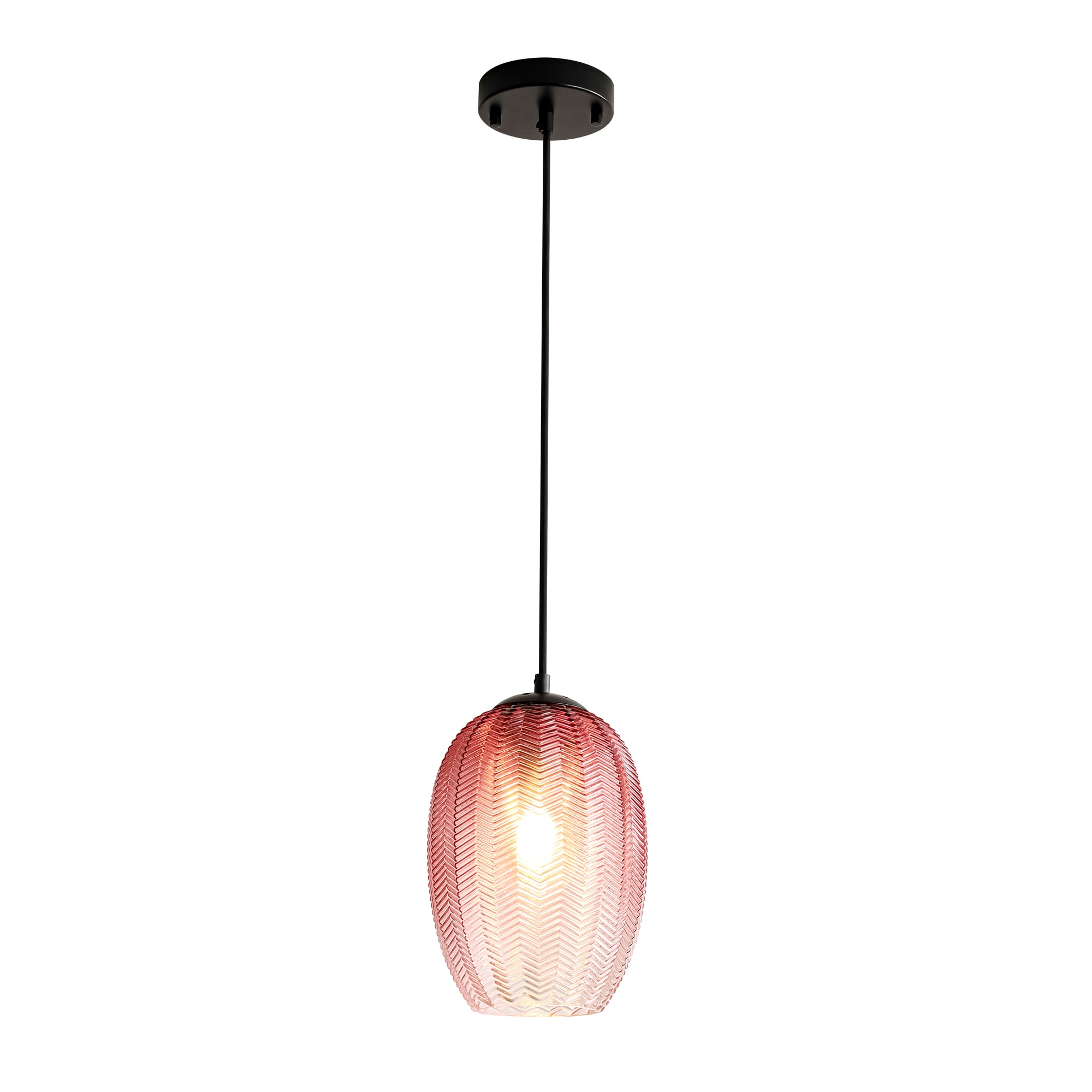 Ozma Orange Aluminum Dome Pendant Light with Adjustable Cord