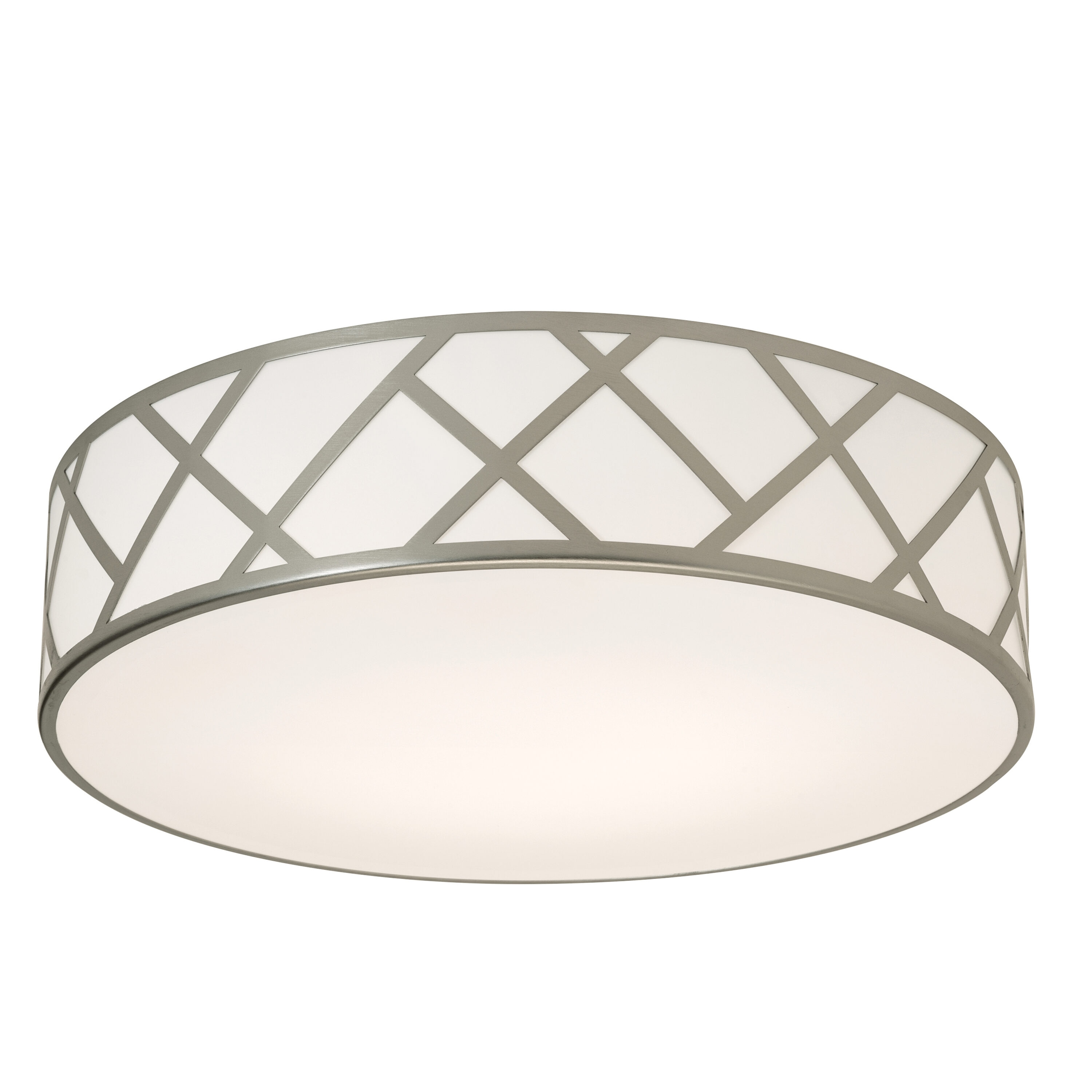 AFX HVNF21MBSN Haven 3 -Light 21-in Satin Nickel Flush Mount Light