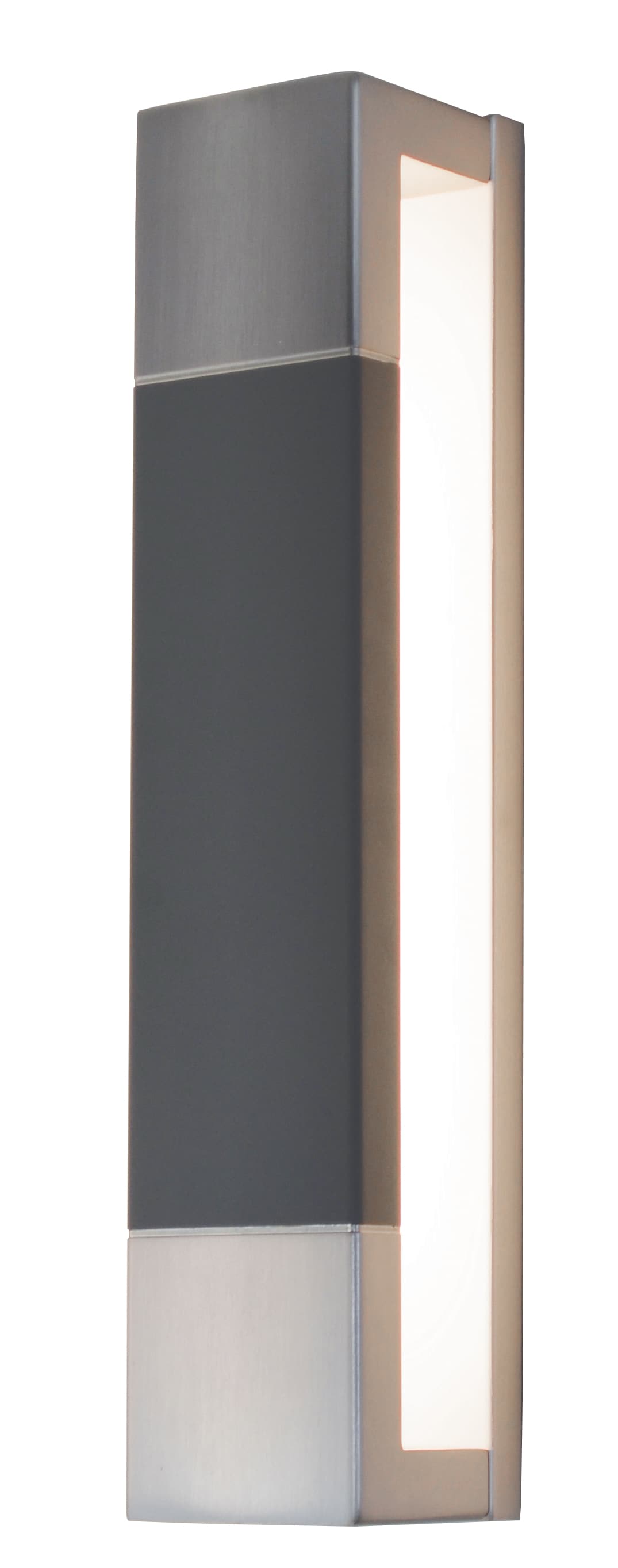 AFX PTS3151200L30D1SNGY Post 3-in W 1 -Light Satin Multiple colors Integrated LED Wall Sconce