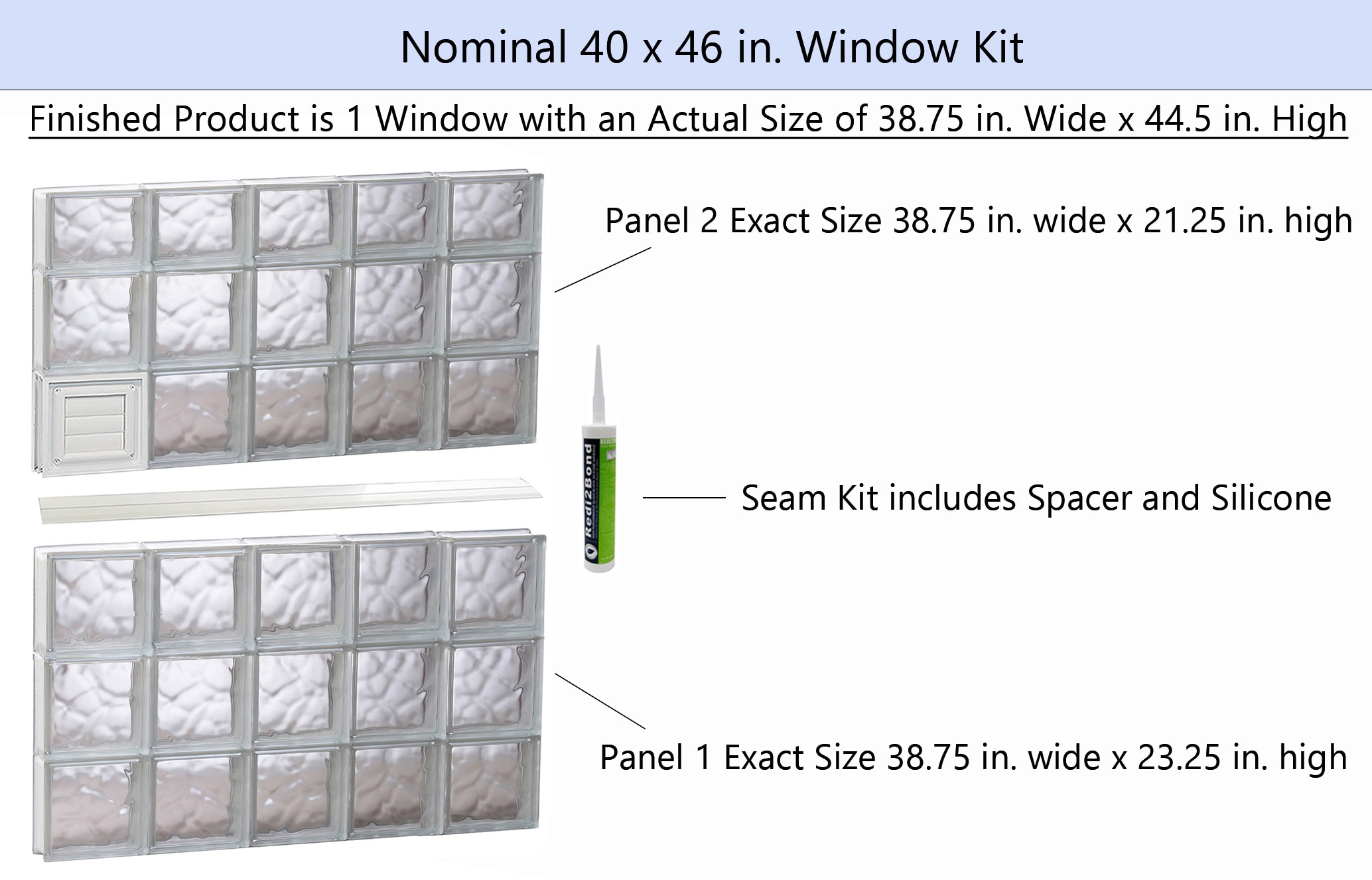 REDI2SET D4046DC Glass-Block-Windows - View #2