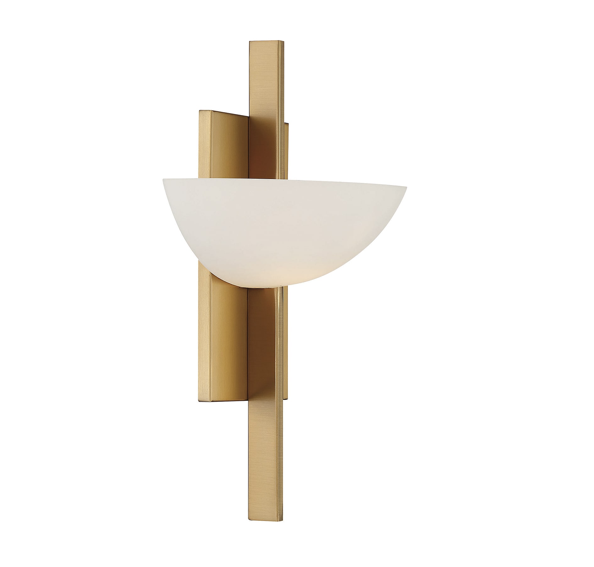 Mid-Century Modern Black and Brass Dimmable Wall Sconce