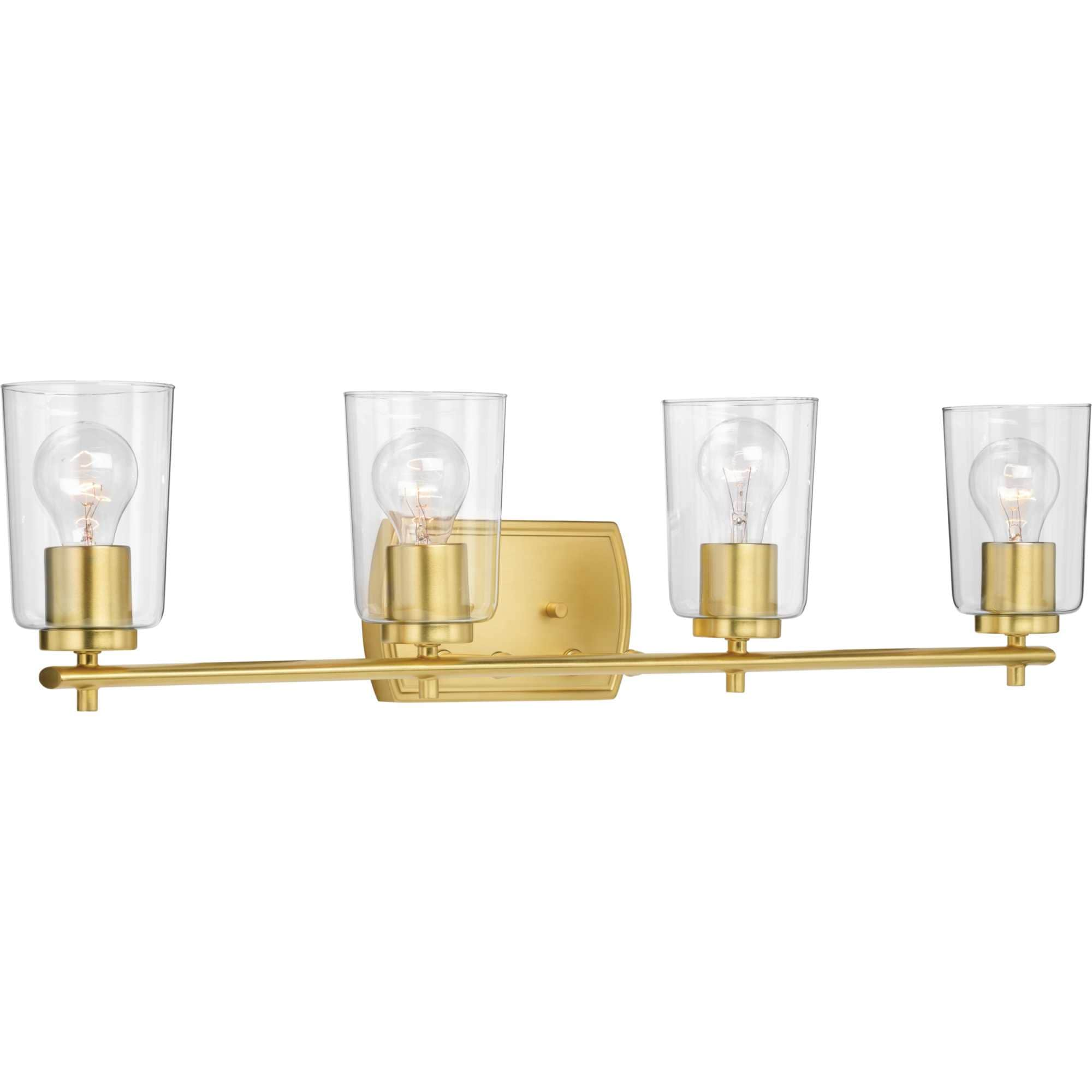 Progress Lighting Adley 32-in 4-Light Satin Brass Led Transitional ...