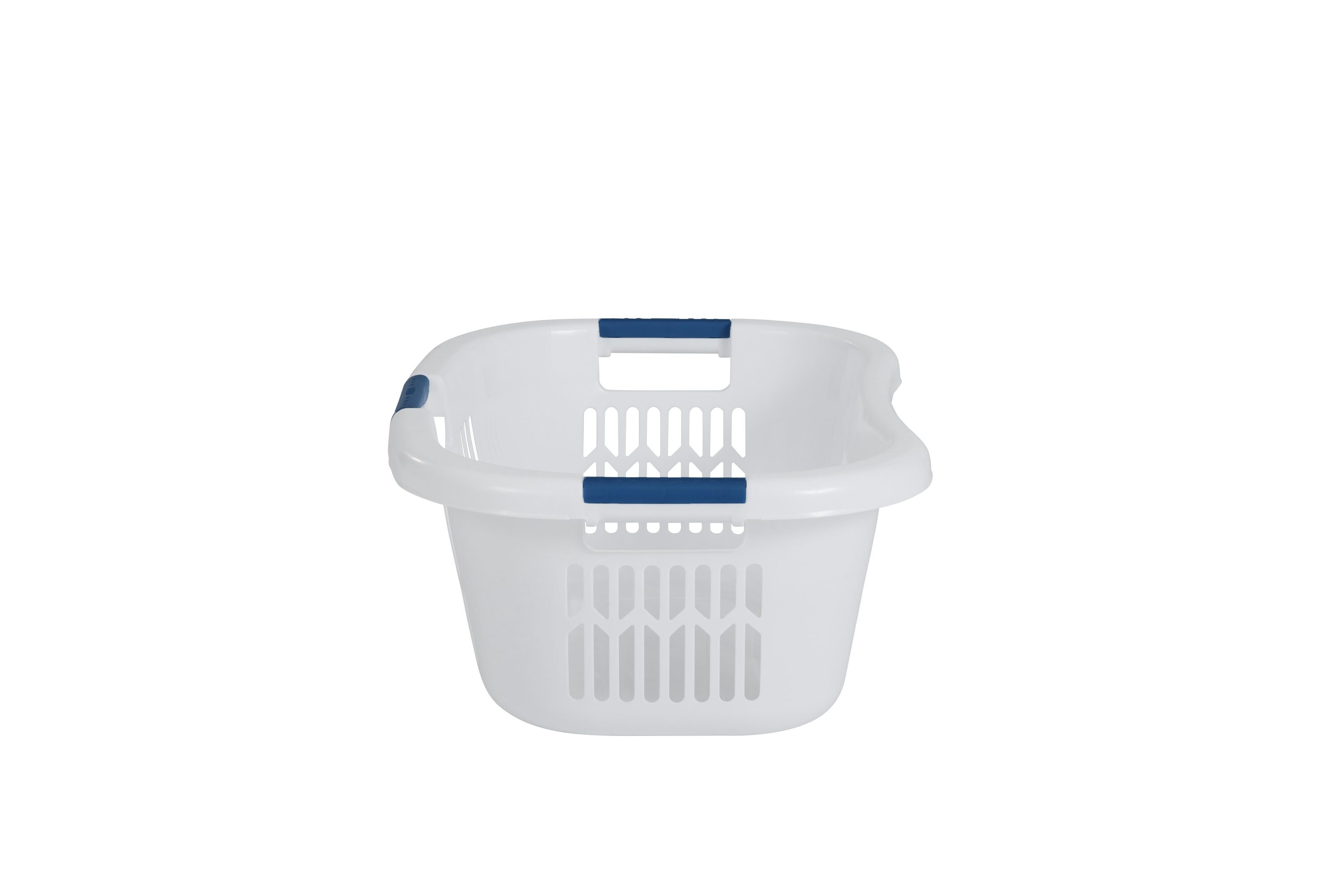 Rubbermaid 2.1-Bushel White Small Hip-Hugger Plastic Laundry