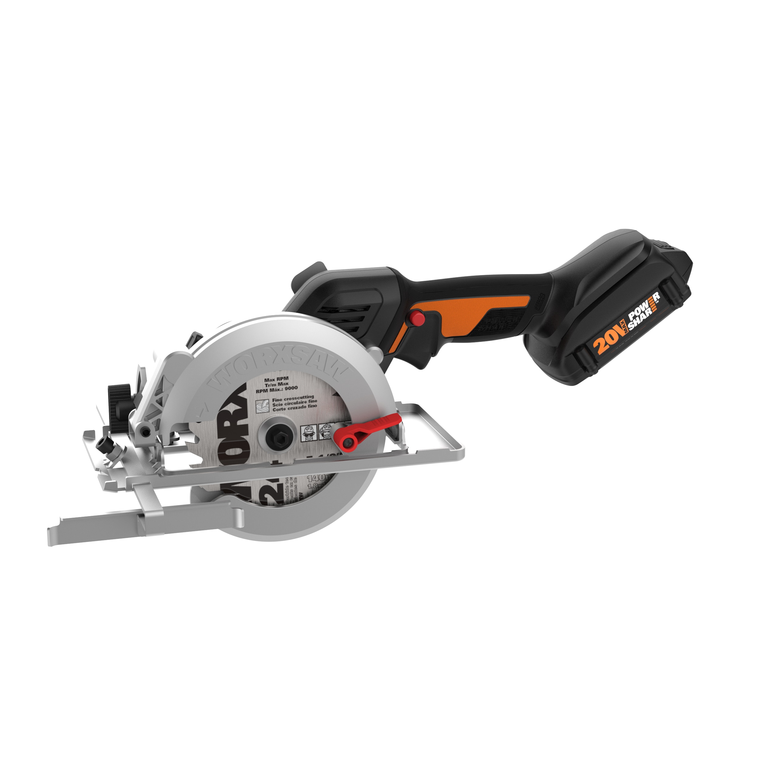 WORX Nitro 20-volt Max 4-1/2-in Cordless Compact Circular Saw