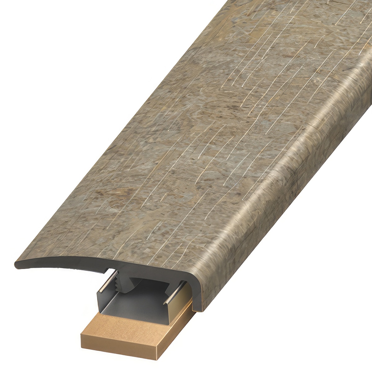 Versatrim SCAP-116543 Marmoleum Forbo-Marmoleum-Weathered Sand 0.3125-in T x 1.375-in W x 94-in L PVC End cap