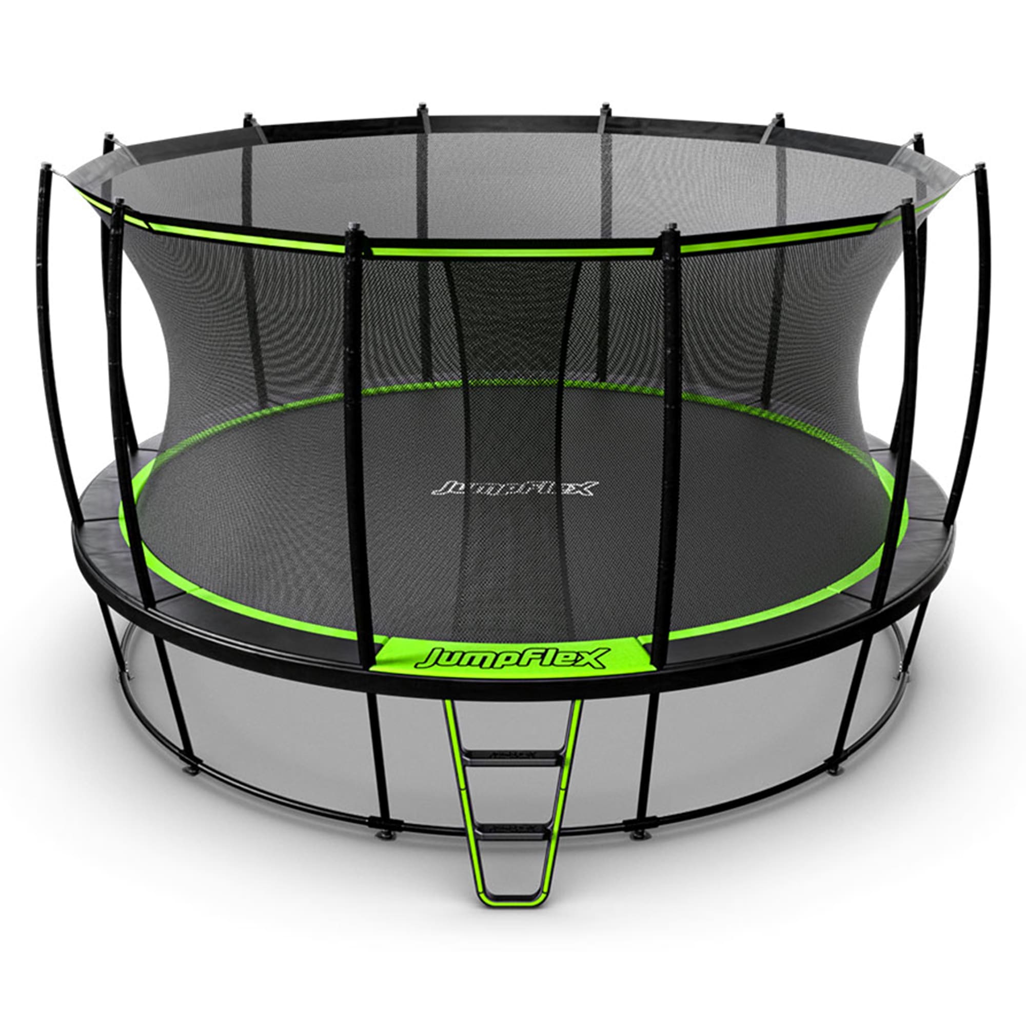 JumpFlex - HERO 15 Feet Round Trampoline with Safety Net Enclosure and Net Attachment