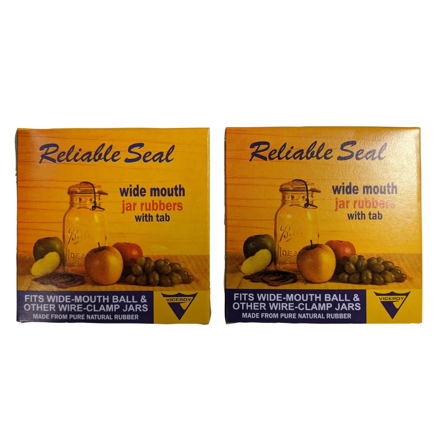 Lehman's 100056875 Viceroy Canning Jar Rubber Rings for Wide Mouth Jars - with Tab - 2 Boxes of 24 Rings Total