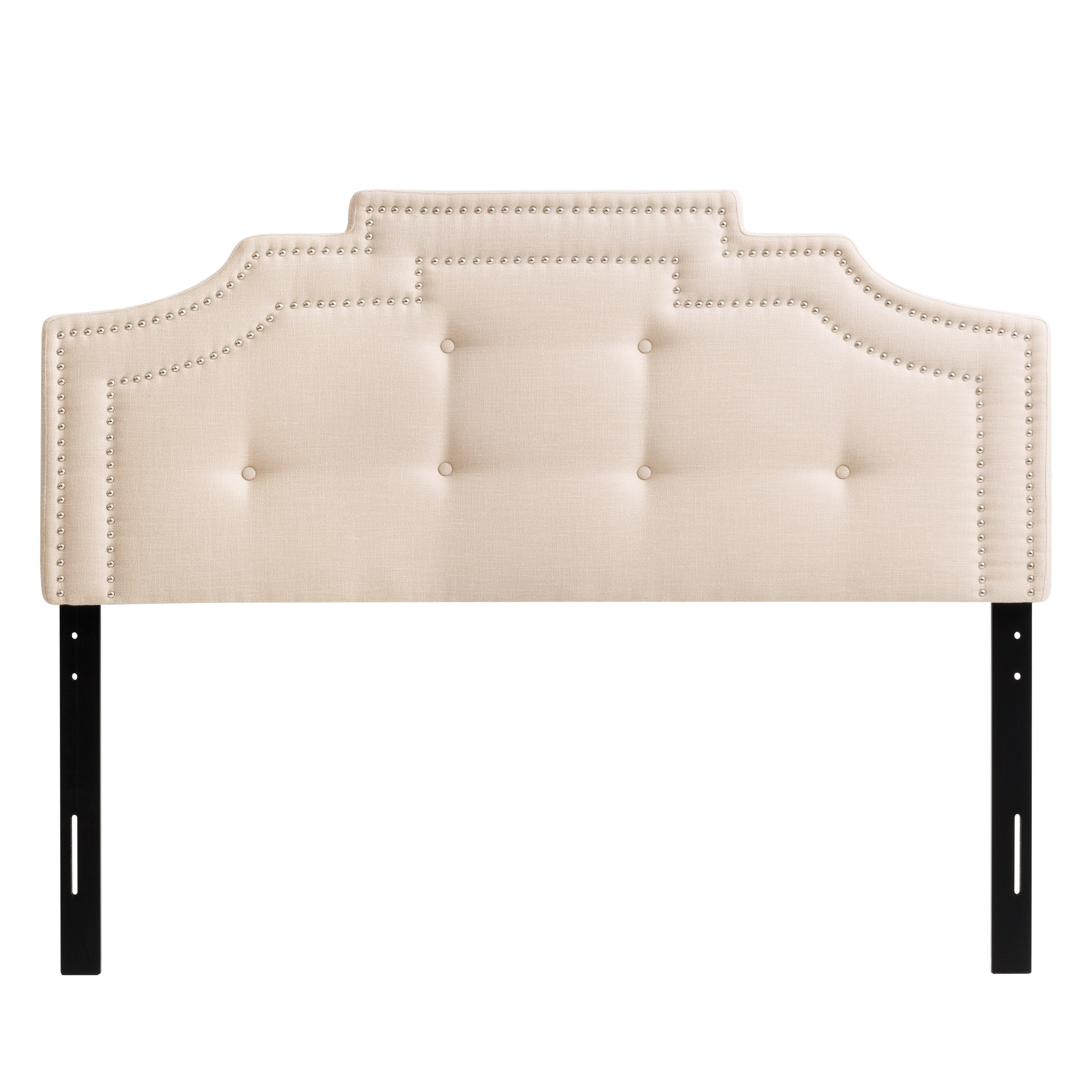 CorLiving BBT-204-D Aspen Cream Full Polyester Upholstered Headboard