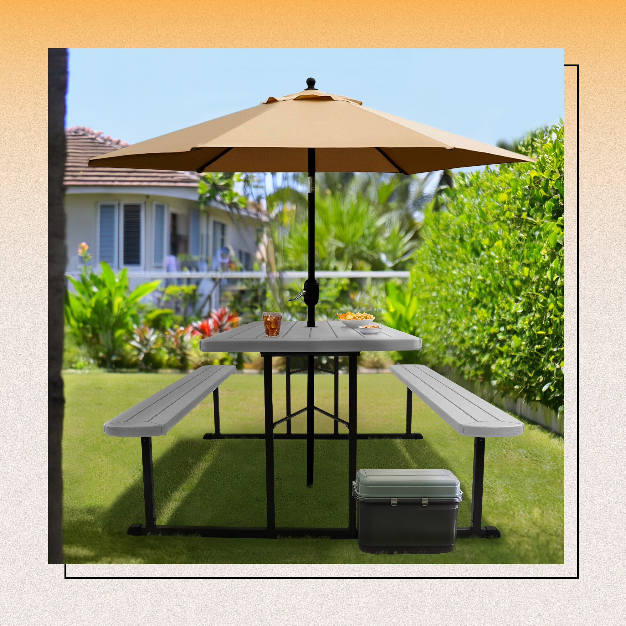 Hampden Furnishings HMDPT3072BK-GY Picnic-Tables - View #4