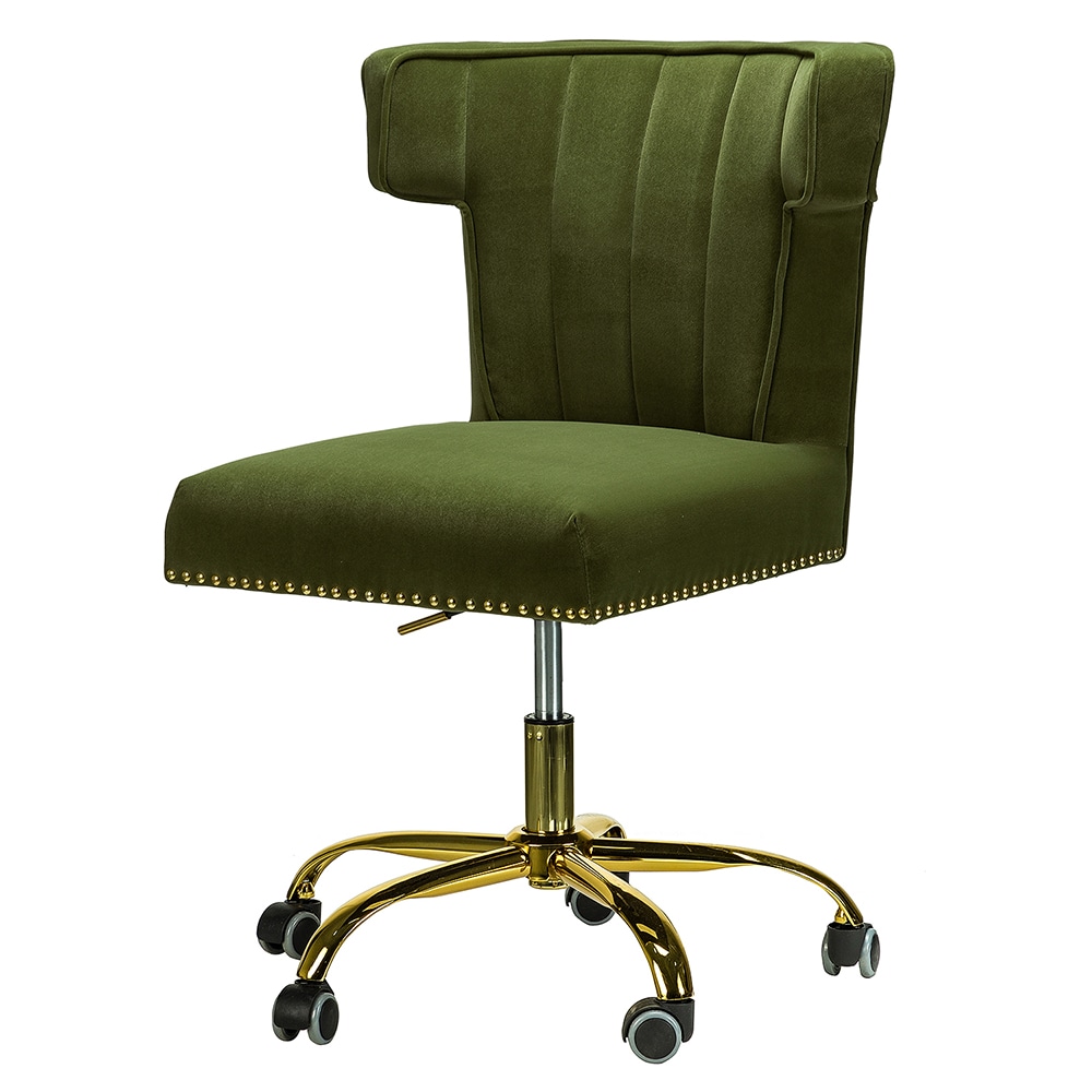 14 Karat Home OFM0001-MOSS Moss Contemporary Ergonomic Adjustable Height Swivel Polyester Task Chair